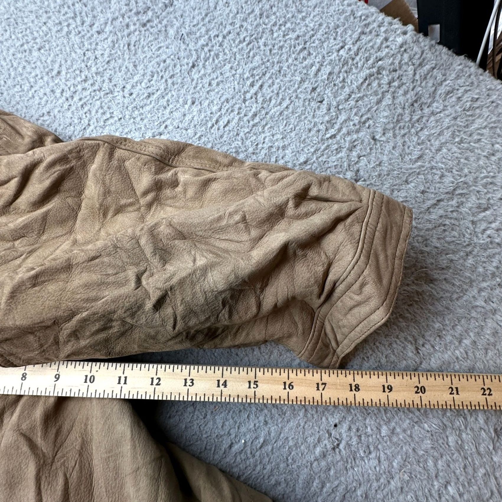 Vintage VINTAGE Reed Leather Barn Chore Coat Jacket Mens XL Khaki Tan Butter Soft Heavy Lined Coat Size US XL / EU 56 / 4 - 6 Thumbnail
