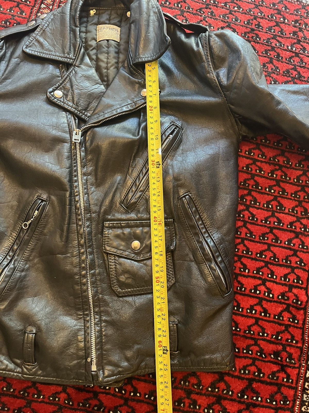 Vintage Vintage 50’s cropped leather moto biker jacket Size US S / EU 44-46 / 1 - 17 Thumbnail