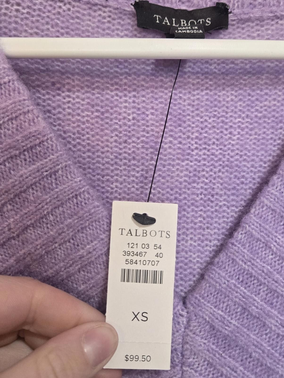 Other Talbots Lavender Wool Blend Sweater Size XS / US 0-2 / IT 36-38 - 3 Thumbnail