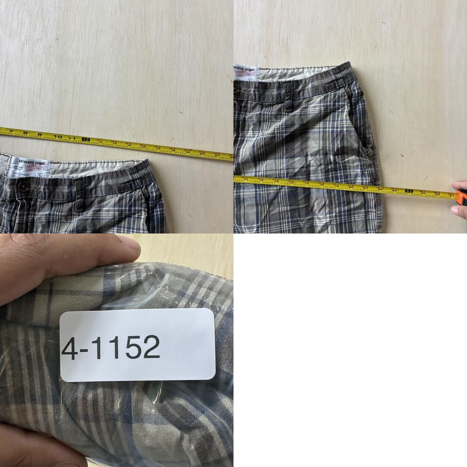 Vintage VINTAGE? (No) Y2K Authentic Chinos Chino Shorts Mens 36 Gray Plaid Cotton 9" Inseam Summer Size US 36 / EU 52 - 8 Thumbnail