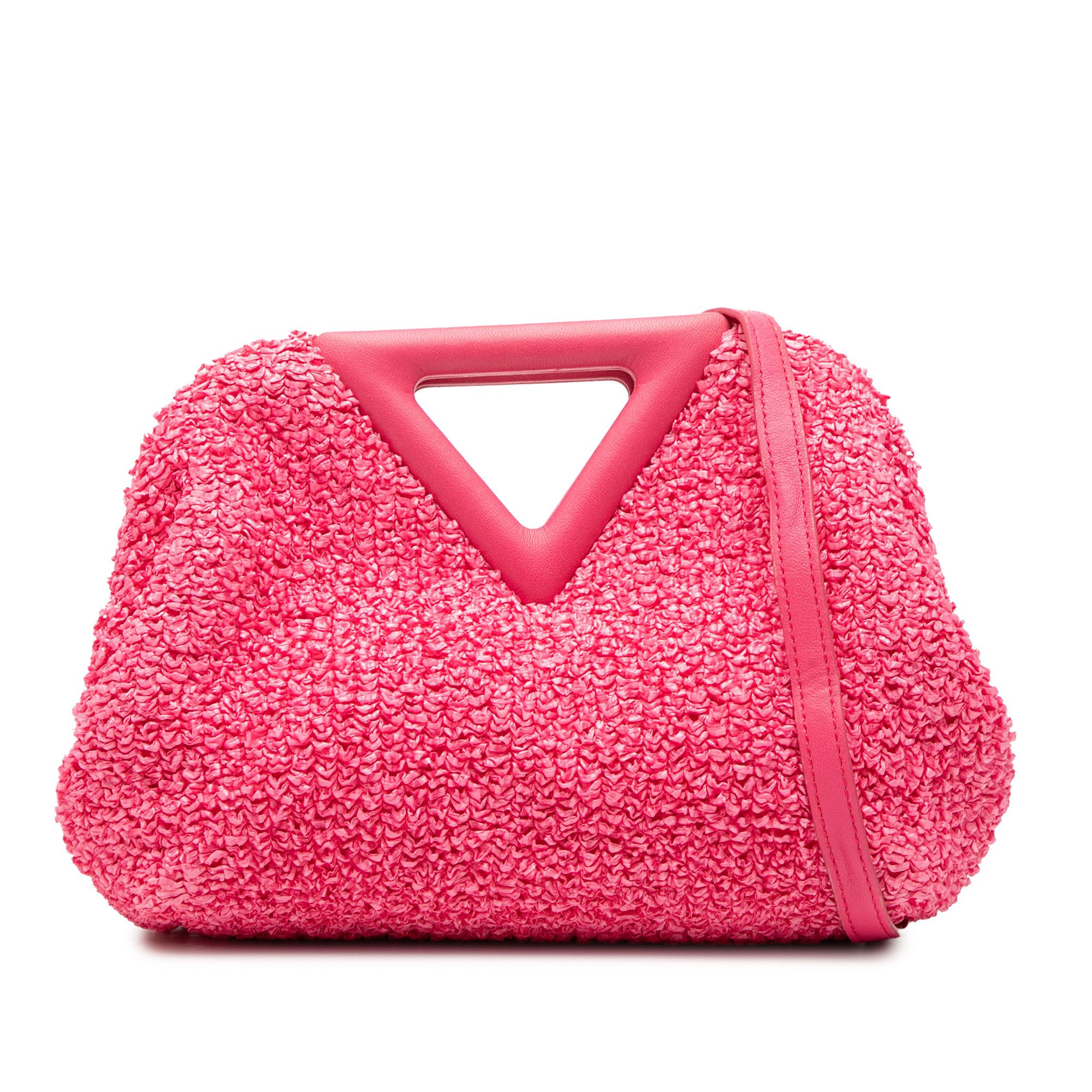 Bottega Veneta Bottega Veneta Small Boucle Curly Raffia The Point Triangle Satchel Size ONE SIZE - 1 Thumbnail