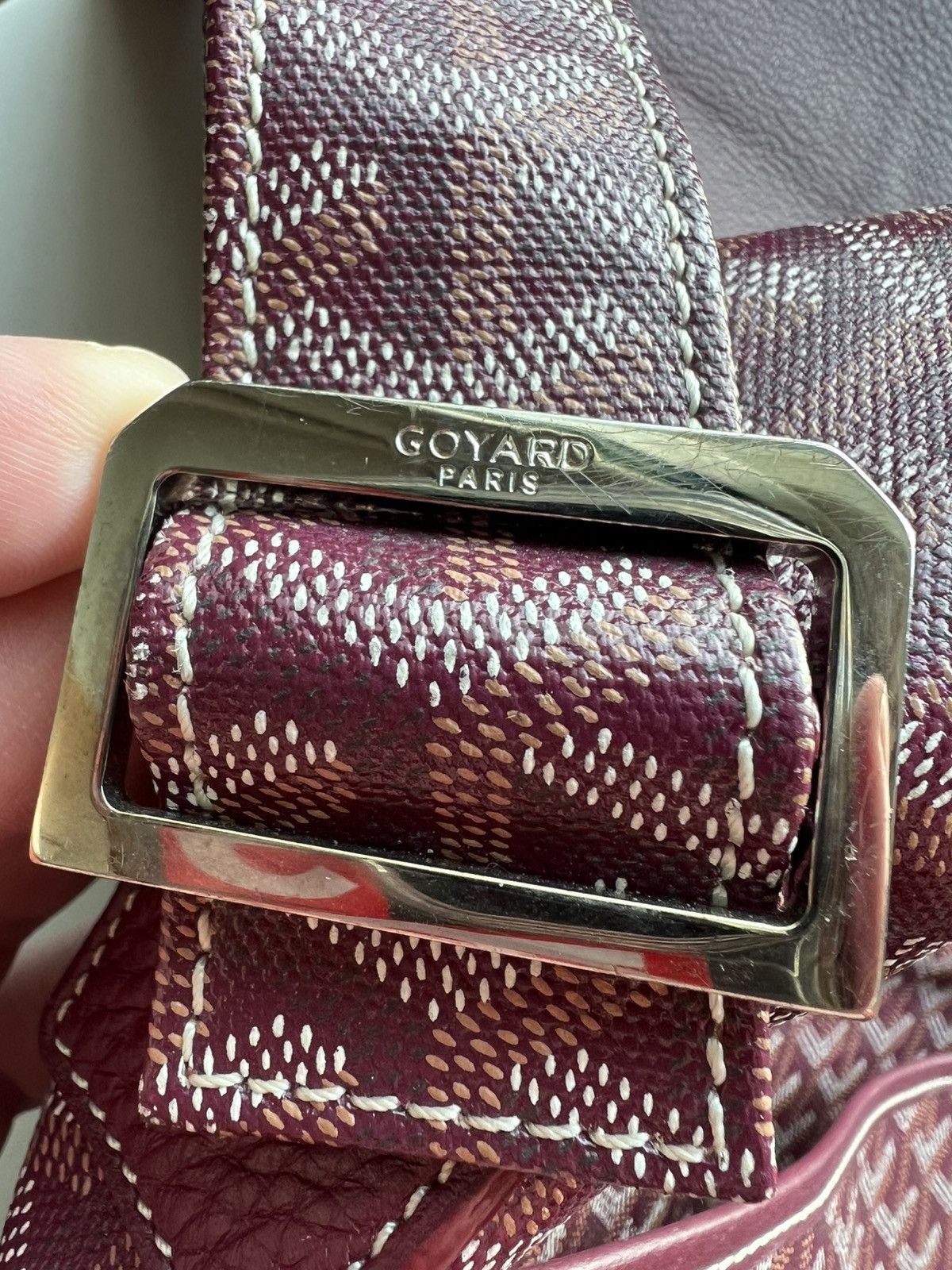 Goyard Goyard 2012 Burgundy Grand Bleu GM Messenger Bag Size ONE SIZE - 6 Thumbnail