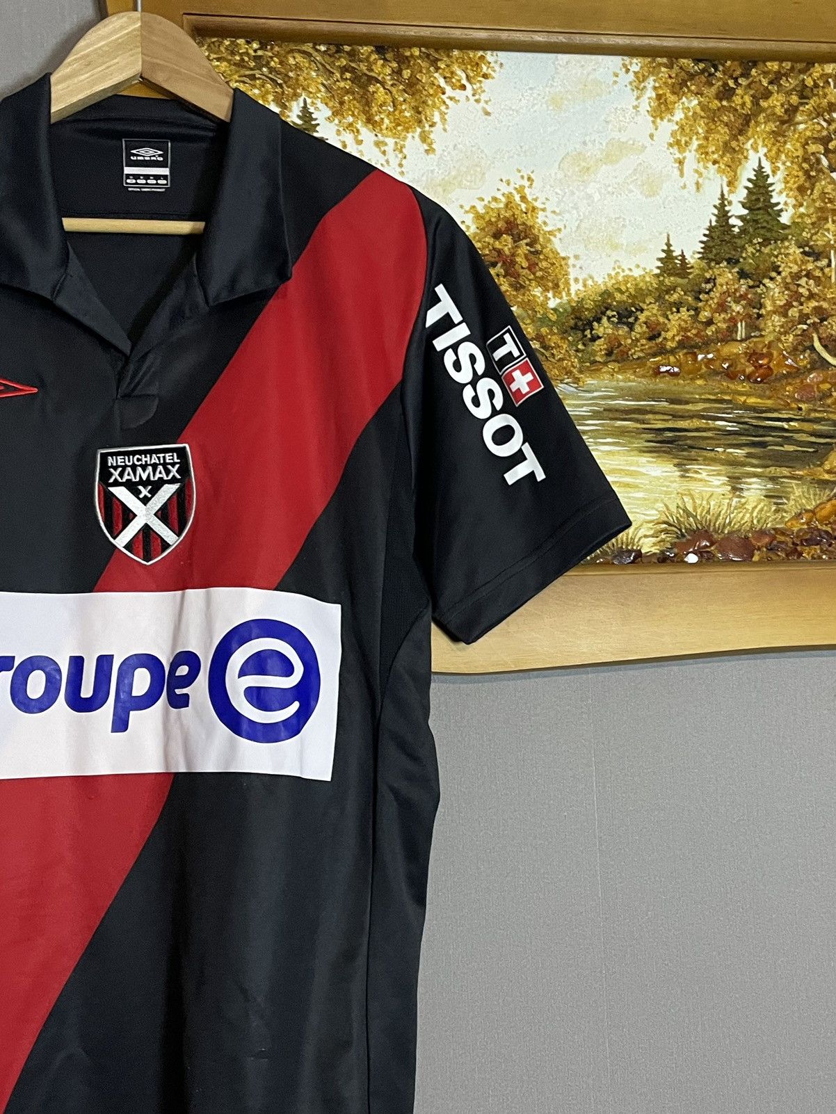 Umbro × Vintage Rare Vintage Umbro Xamax Match Worn Nicolas 14 Home Jersey Size US M / EU 48-50 / 2 - 4 Thumbnail