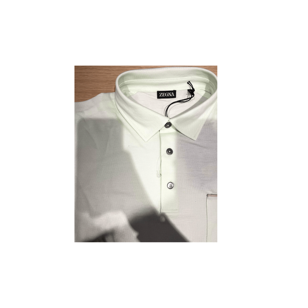 Ermenegildo Zegna o1s1rm0225 RUD392 Polo Shirt in White Size US L / EU 52-54 / 3 - 2 Thumbnail