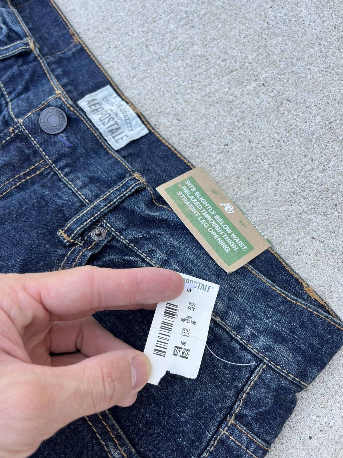 Aeropostale × JNCO × Vintage NEW Crazy Aeropostale Essex Straight Jeans Size US 36 / EU 52 - 4 Thumbnail