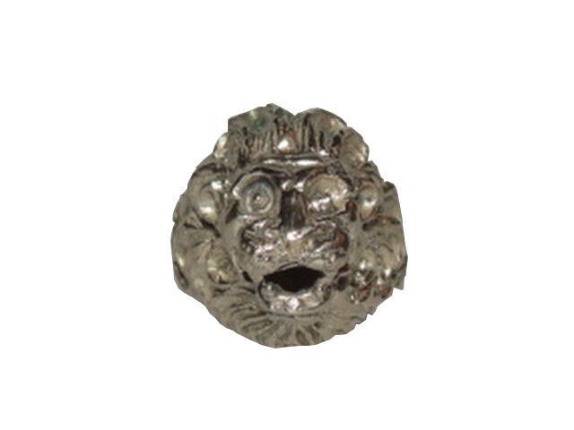 Designer Sterling Silver Plated Brass Etruscan Lion Profile Ring Size ONE SIZE - 1 Thumbnail