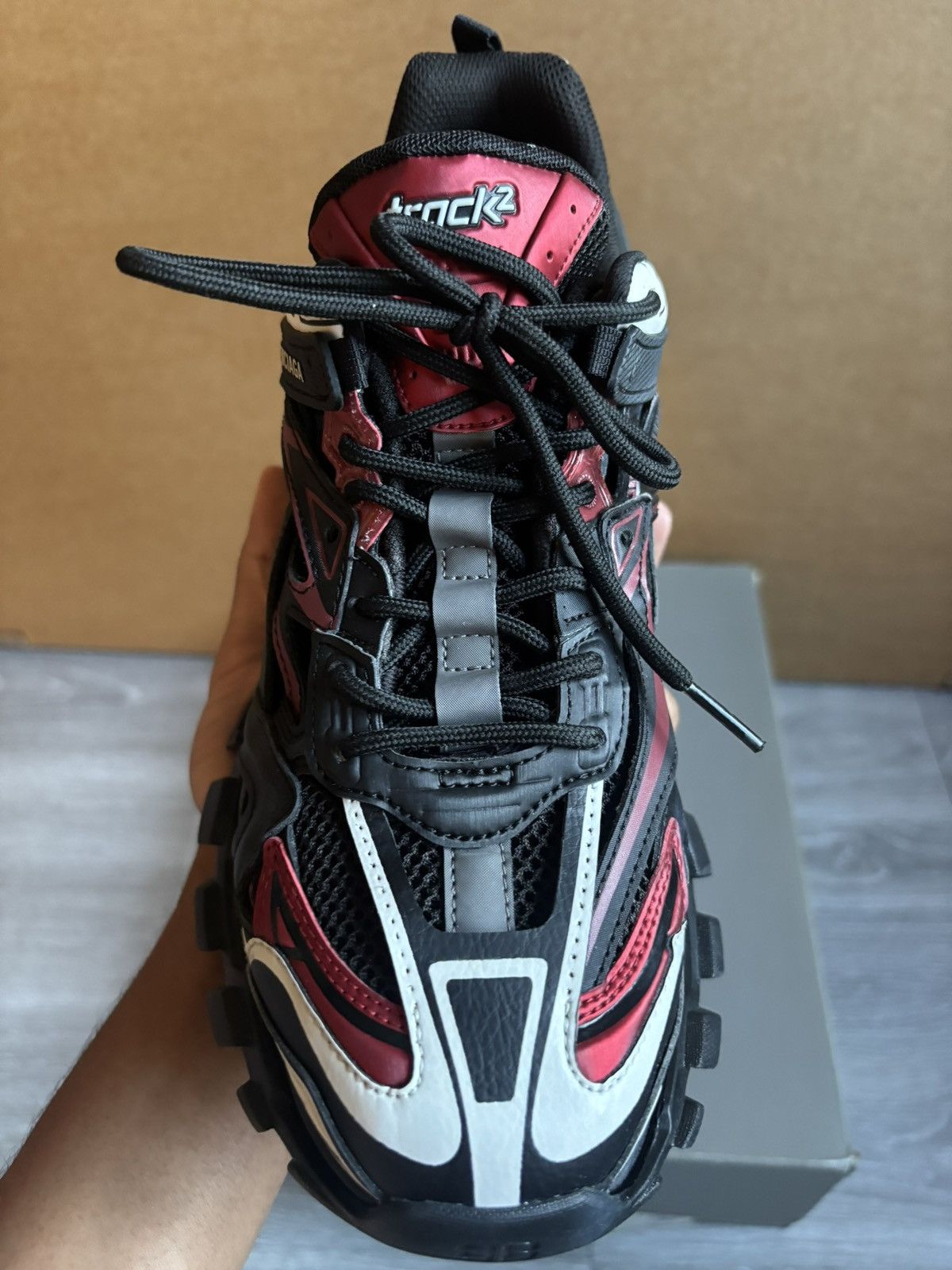 Balenciaga Balenciaga Track 2 Runner Burgundy/Black Size US 9 / EU 42 - 7 Thumbnail
