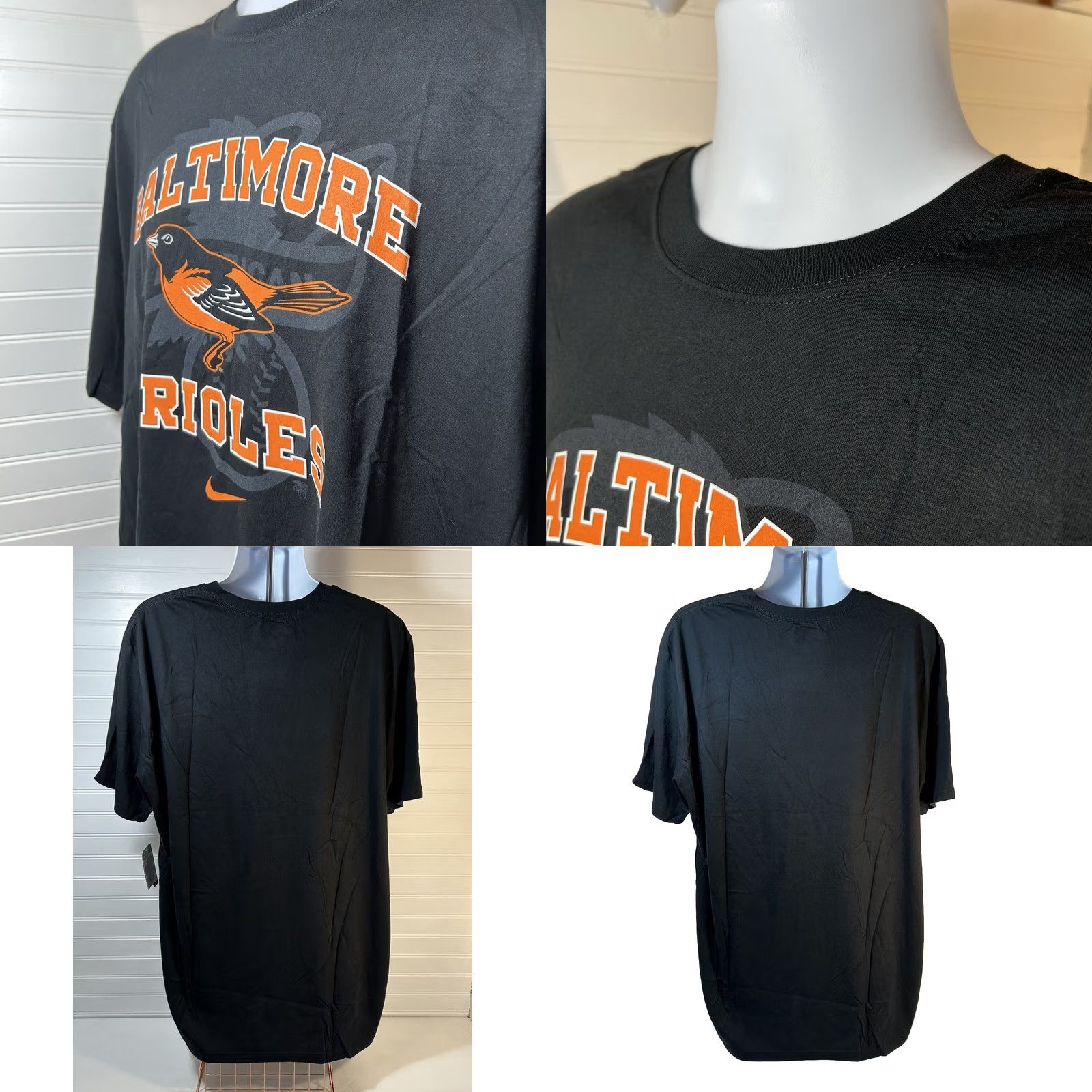 Nike VINTAGE Baltimore Orioles Nike Shirt Men 3XL Black Short Sleeve NWT Dead Stock Size US XXL / EU 58 / 5 - 10 Thumbnail