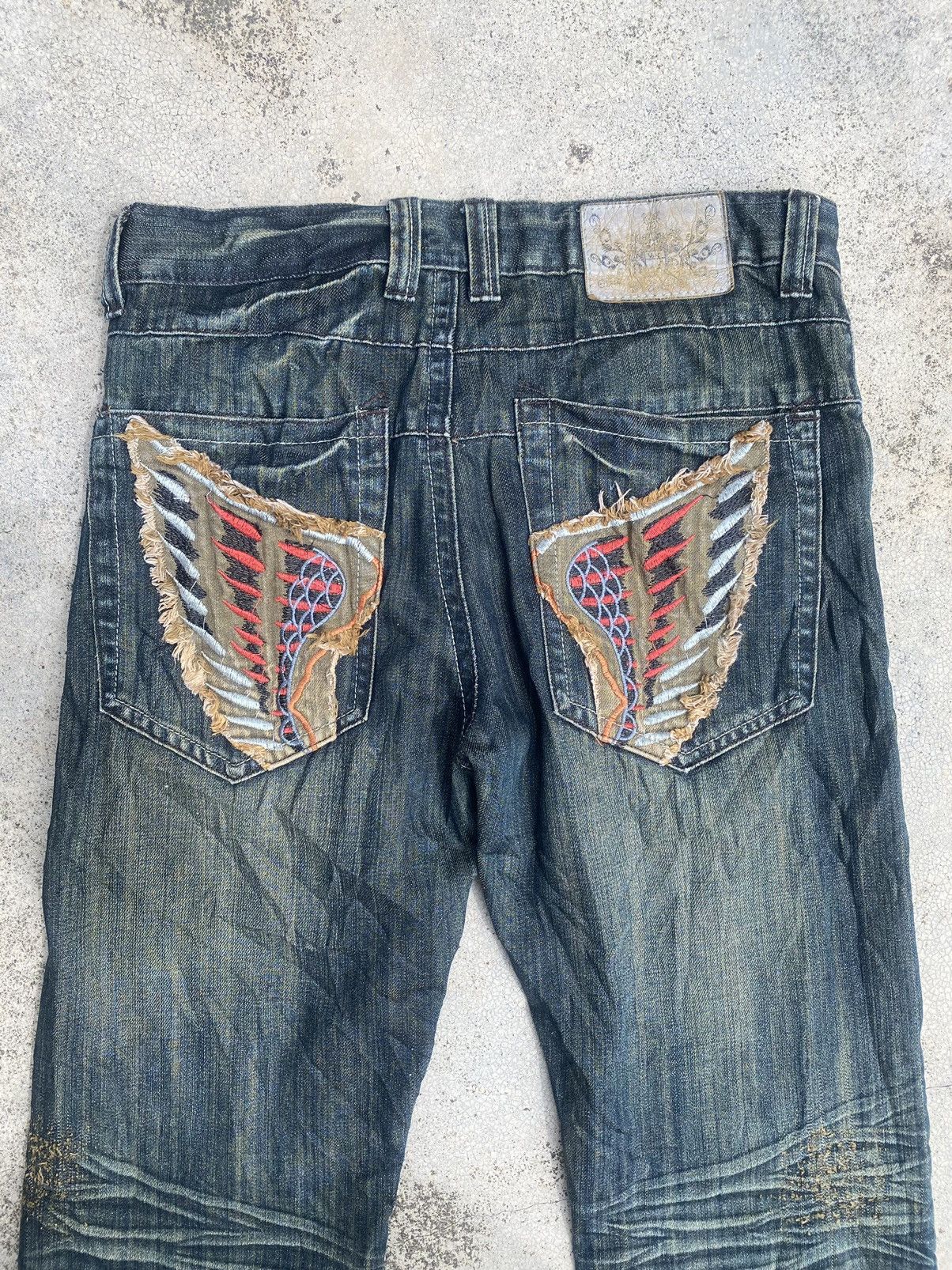 Le Grande Bleu (L.G.B.) Japanese Brand Vo+E Heavy Clawmark Cowboy Style Jeans Size US 32 / EU 48 - 15 Thumbnail