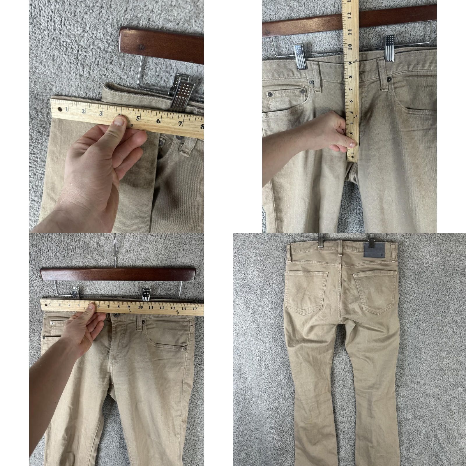 Bonobos Bonobos Jeans Mens 29x28 Beige Straight Leg Stretch Denim Casual Khaki Pants Jeans Men 29 Beige Straight Leg Size US 29 - 8 Thumbnail