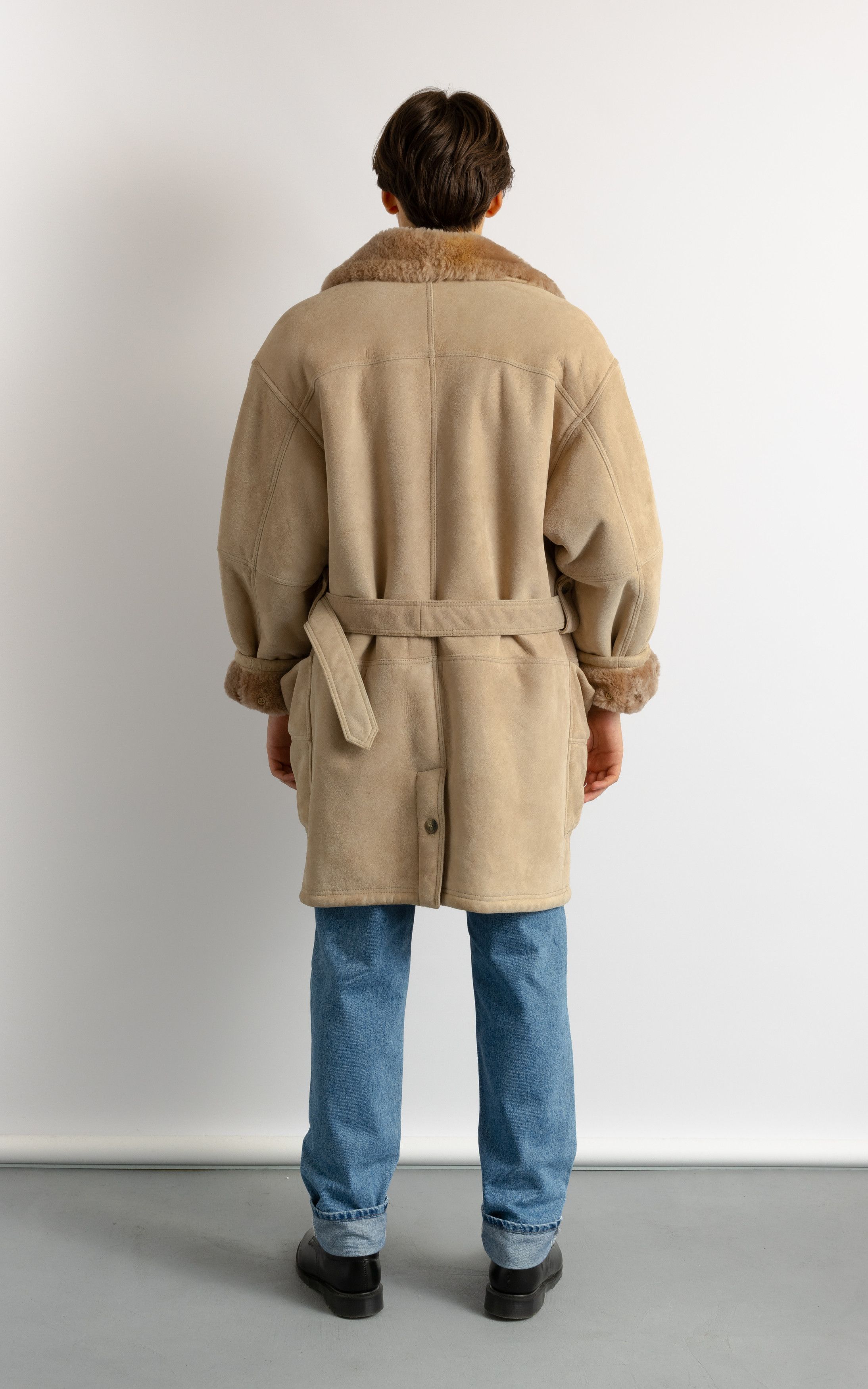 Gianfranco Ferre Gianfranco Ferre Vintage Genuine Suede Shearling Coat 7813 Size US XL / EU 56 / 4 - 4 Thumbnail