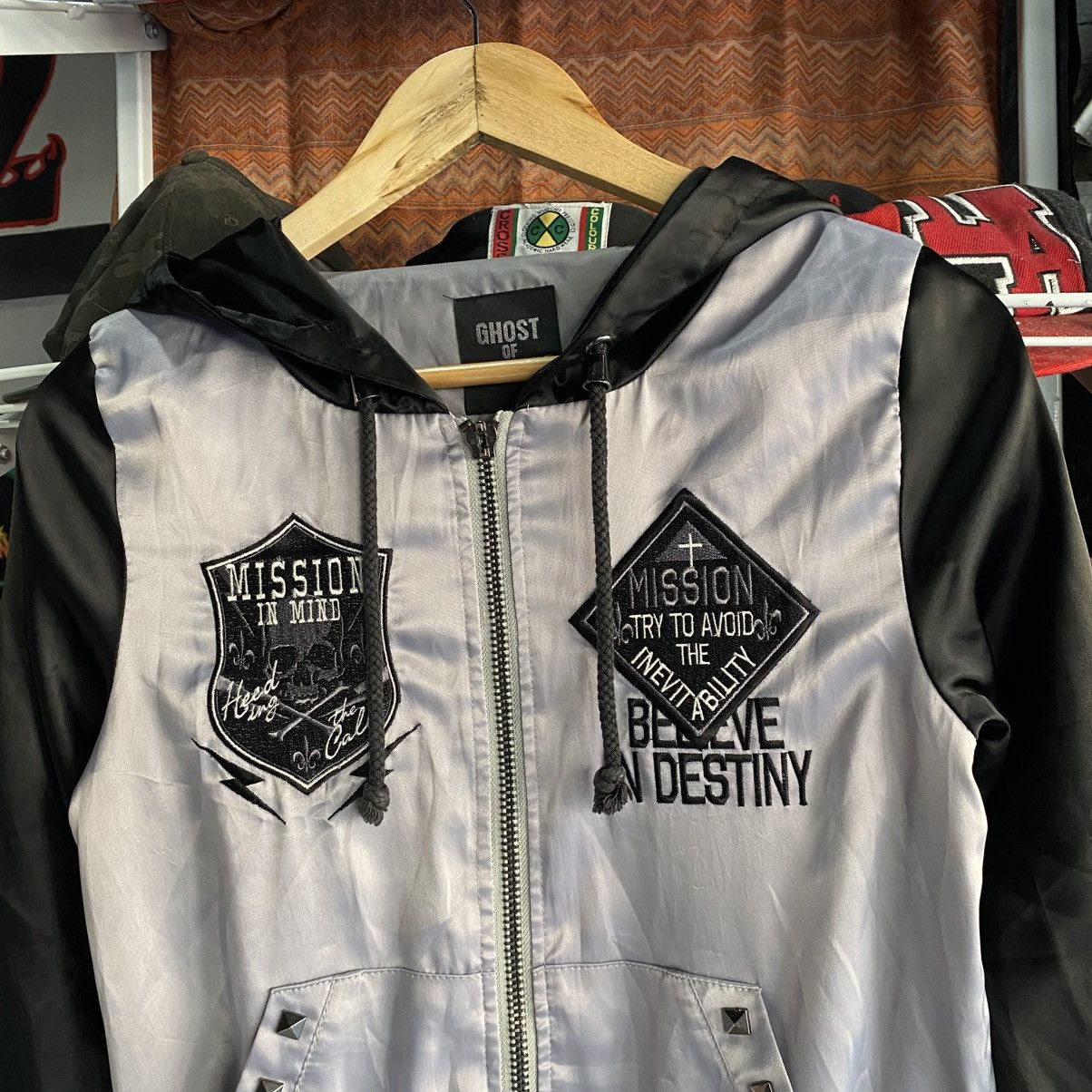 Hysteric Glamour Japanese Ghost Of Harlem Studded hoodie Ifsix Gothic Style Size US XS / EU 42 / 0 - 6 Thumbnail