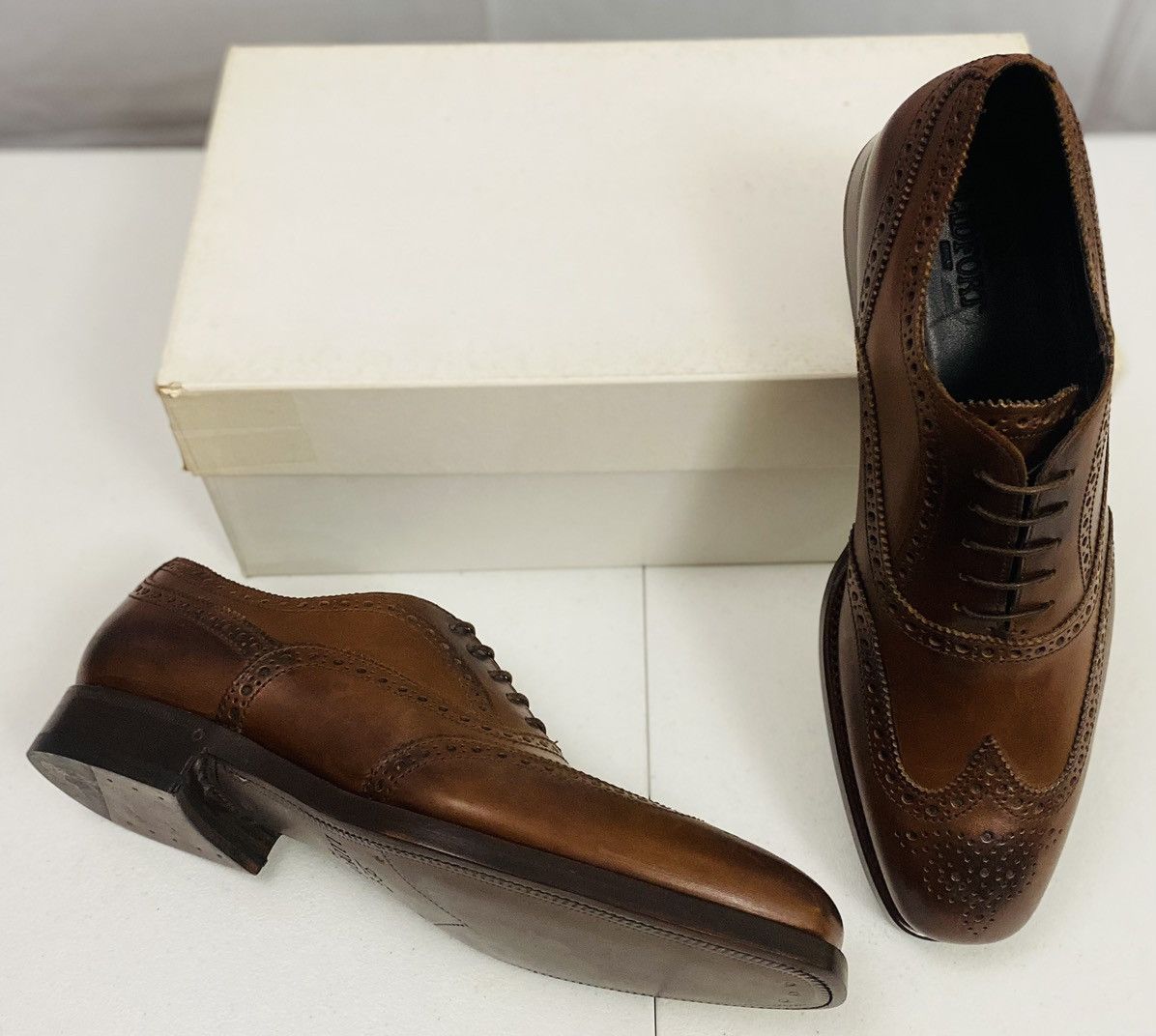 Lidfort Lidfort Brown Princes Leather Brogue Wingtip Oxford 9 US NEW Size US 9 / EU 42 - 6 Thumbnail