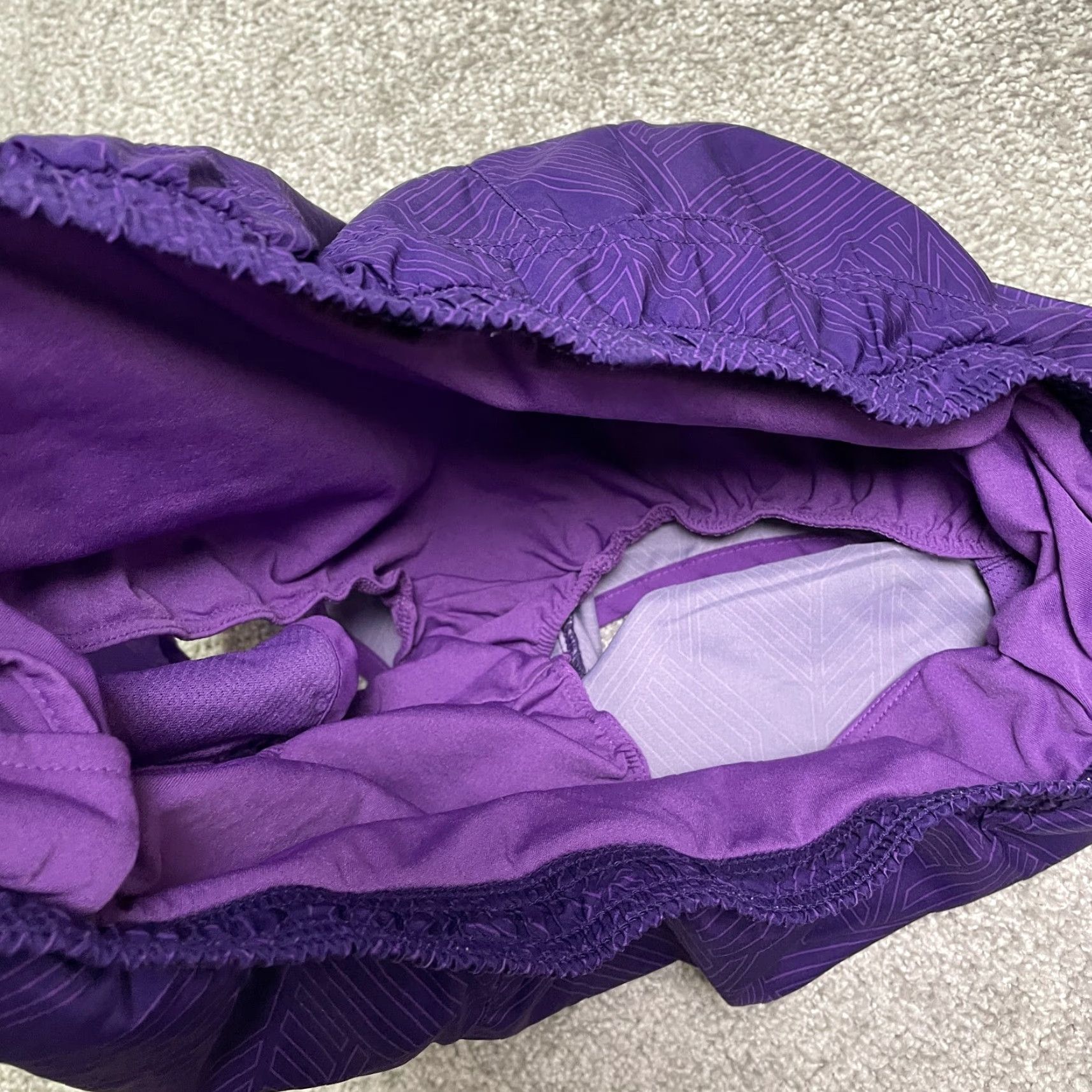 Old Navy VINTAGE Old Navy Active Shorts Womens Large Purple Elastic Drawstring Gym Athletic 32x3 Size 36" / US 14 / IT 50 - 4 Thumbnail