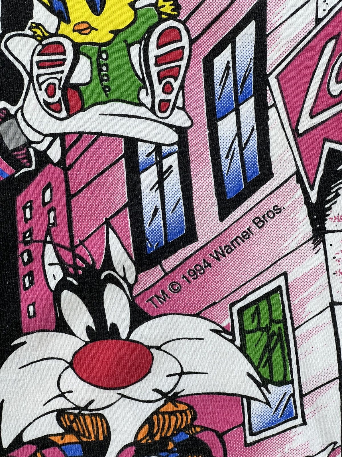 Warner Bros Vintage AOP 1994 Looney Tunes Tweety Bugs Bunny Tee XXL Size US XXL / EU 58 / 5 - 9 Thumbnail