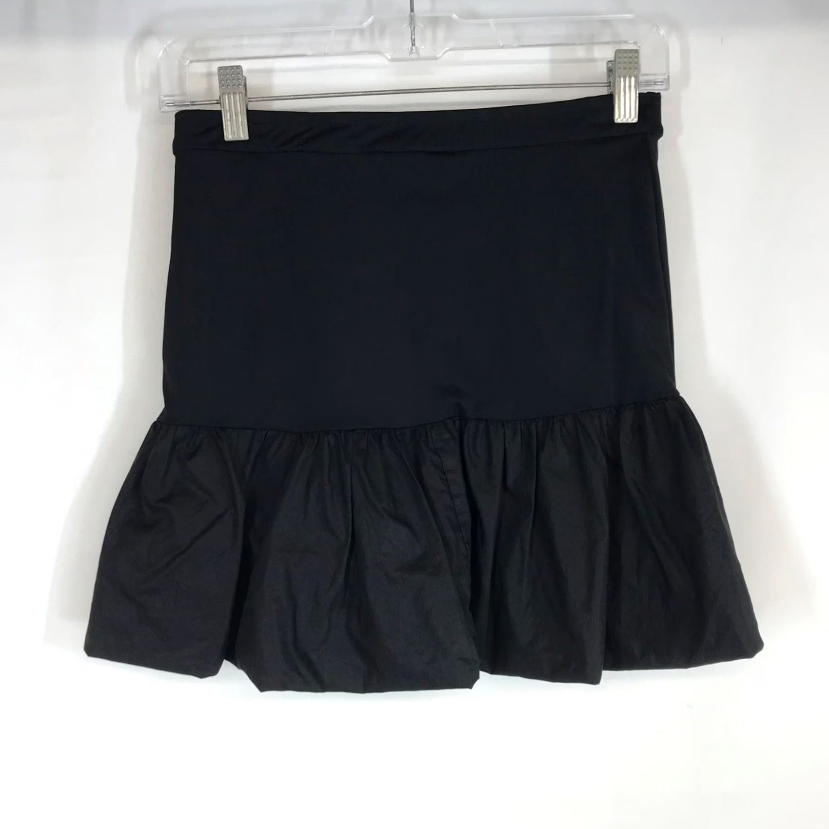 Vintage Sans Souci Black Ruffle Smocked Skirt Size Small Size 28" / US 6 / IT 42 - 4 Thumbnail