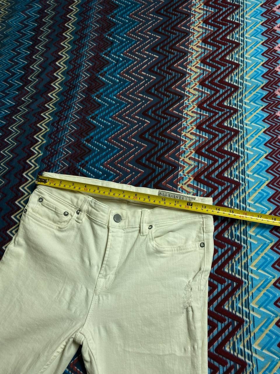 Allsaints Allsaints jeans white vintage crazy Y2K size 28 streetwear Size 28" / US 6 / IT 42 - 18 Thumbnail