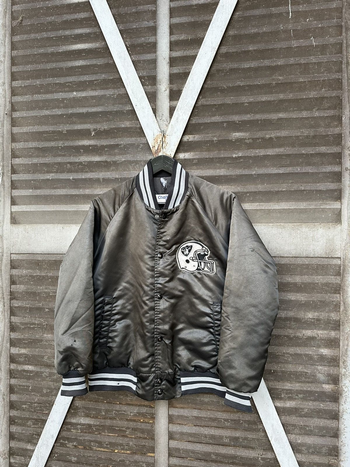 Vintage **rare**Vintage 80s Oakland Riders Embroidery Bomber jacket Size US S / EU 44-46 / 1 - 1 Thumbnail