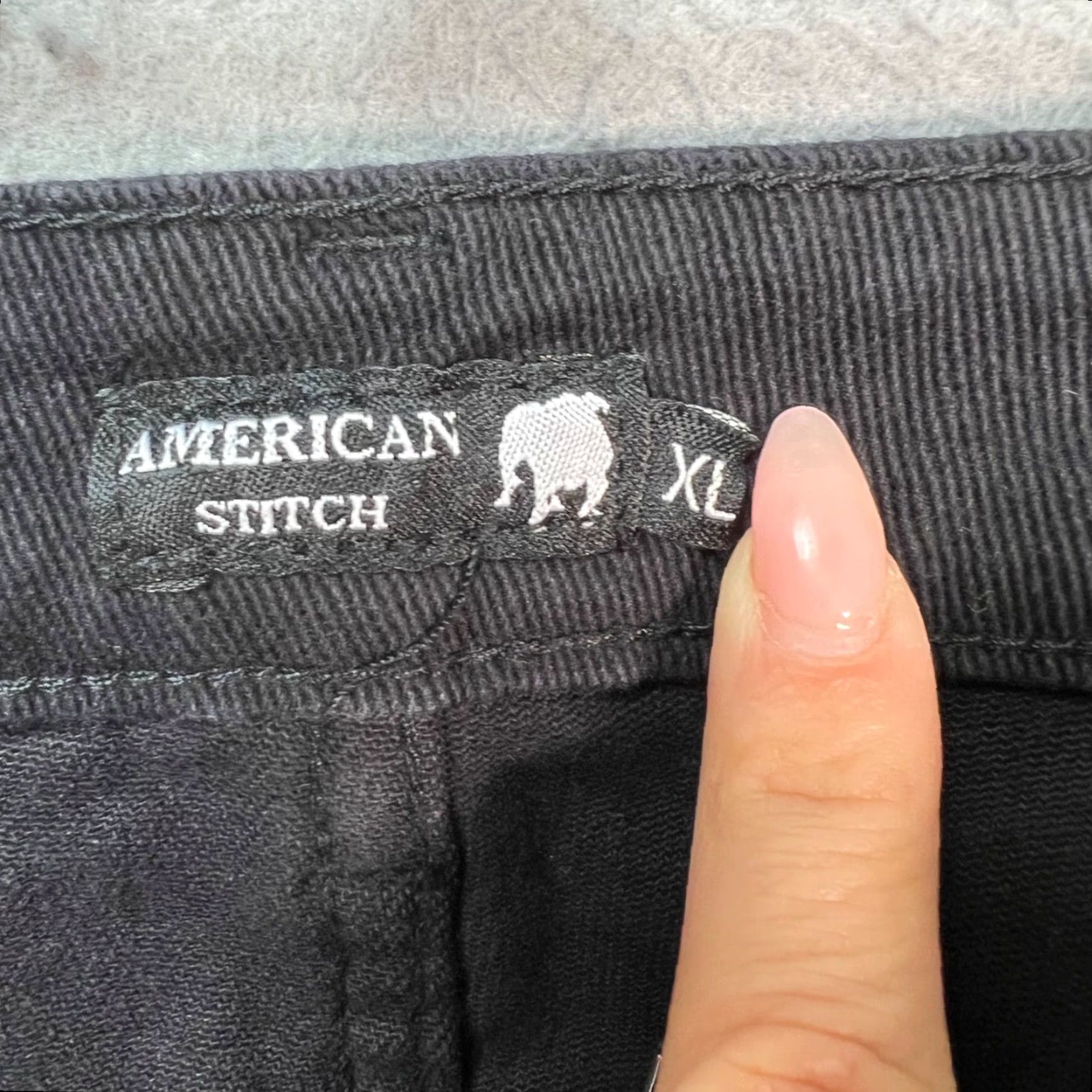 Denime VINTAGE American Stitch Mens XL Black White Side Stripe Skinny Denim Jeans NEW! Size US 36 / EU 52 - 3 Thumbnail