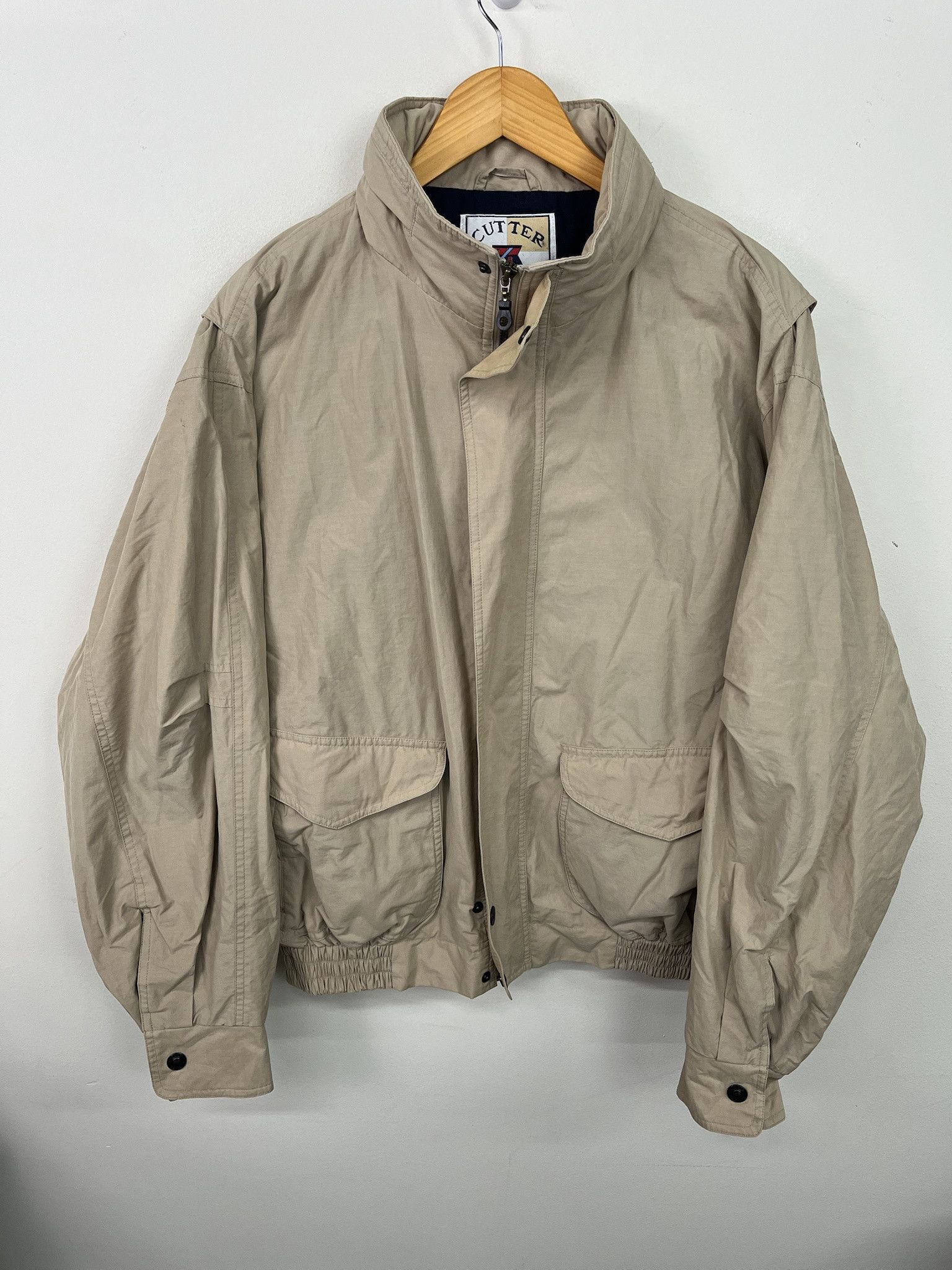 Vintage Vintage 90s Mens Light Jacket Cutter and Buck Tan Windbreaker Size L Size US L / EU 52-54 / 3 - 1 Thumbnail