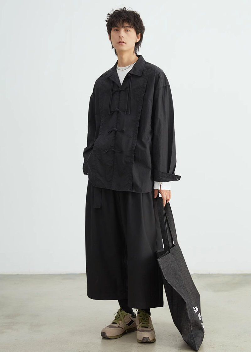 Issey Miyake Yoshiyoyi Nylon Chinese Traditional Style Shirt Size US L / EU 52-54 / 3 - 13 Thumbnail