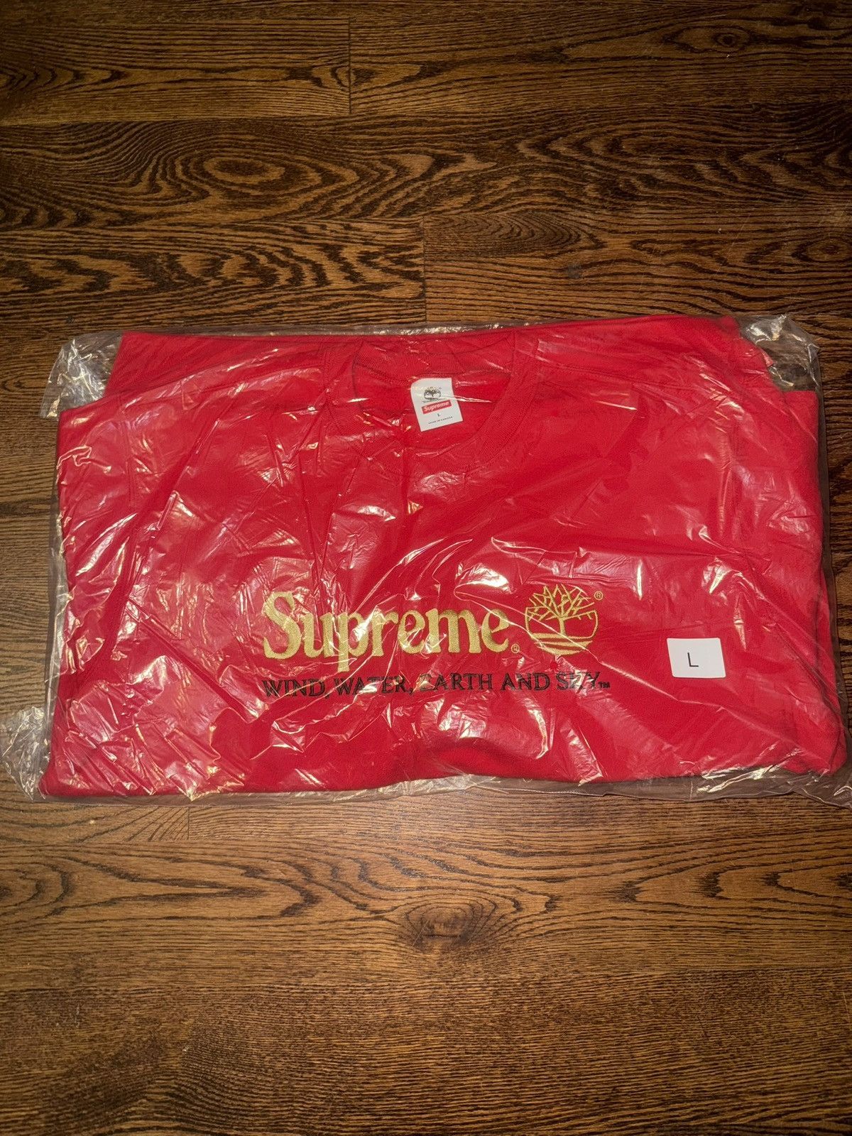 Supreme × Timberland The Supreme x Timberland Crewneck Red Size US L / EU 52-54 / 3 - 2 Thumbnail