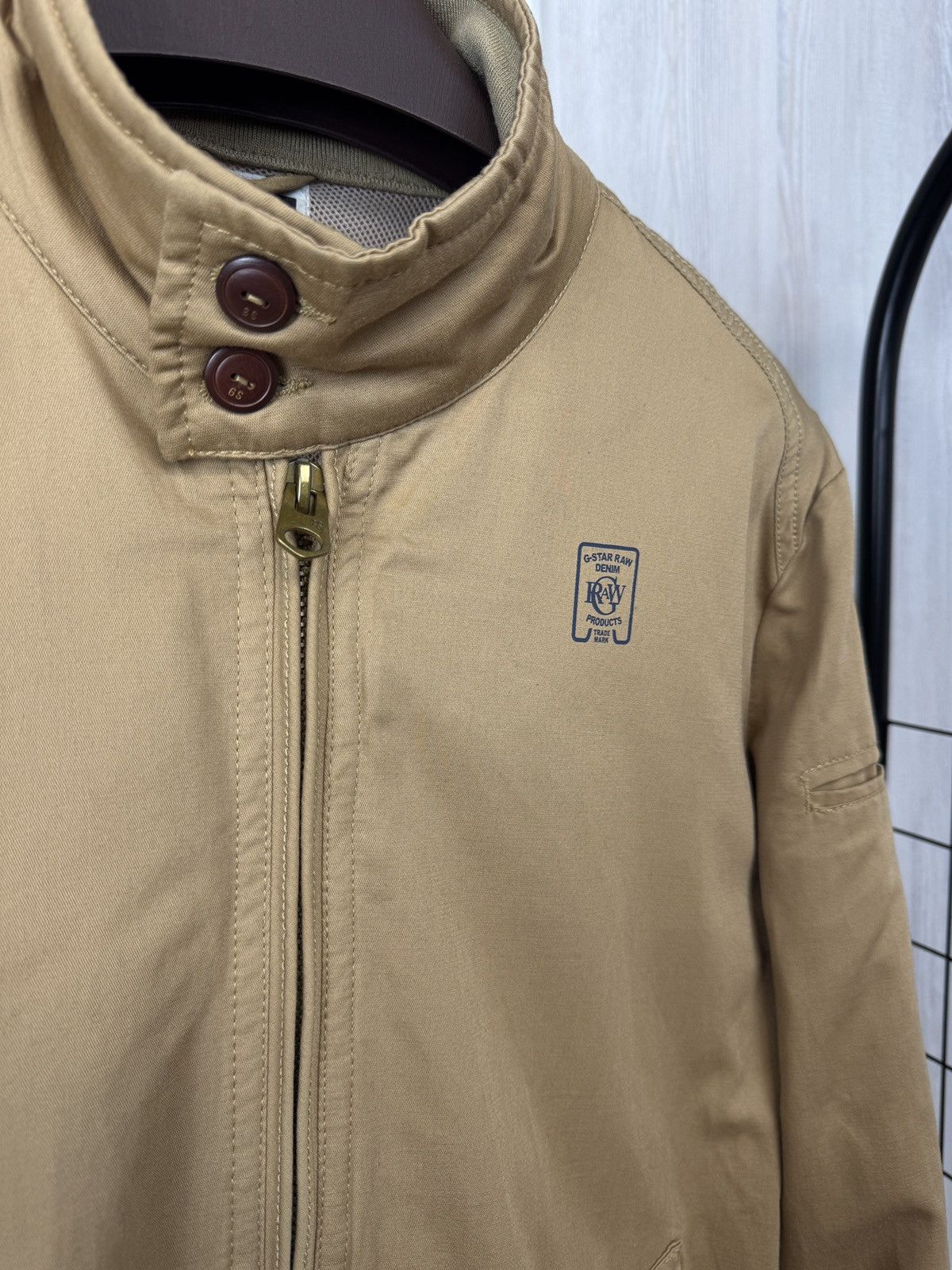 G-Star G-Star RAW Cotton Linen Bomber Jacket FLEET JKT beige Brown Size US XL / EU 56 / 4 - 3 Thumbnail