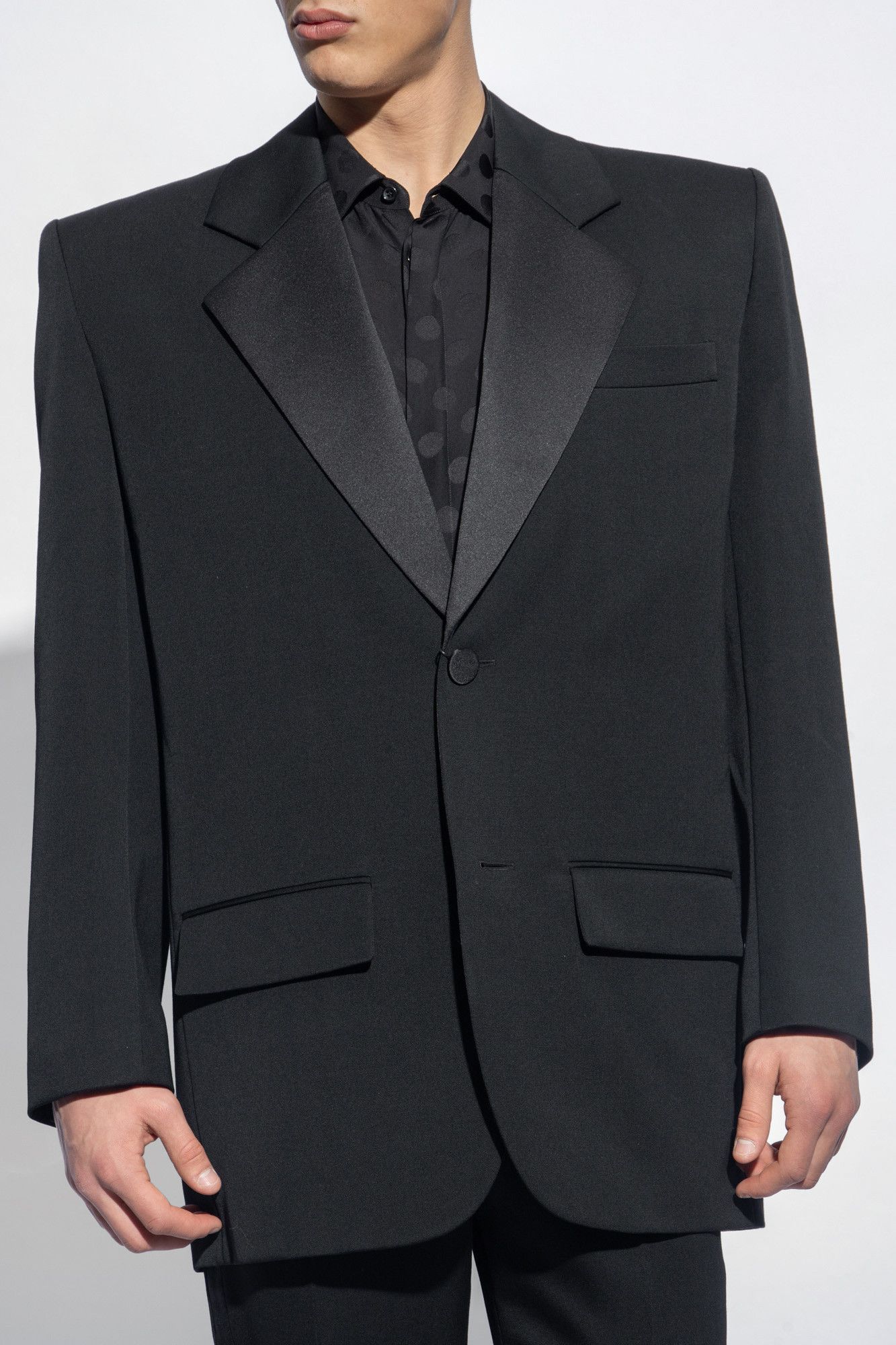 Saint Laurent Paris o1s1wg111124 Wool Blazer in Black Size US S / EU 44-46 / 1 - 2 Thumbnail