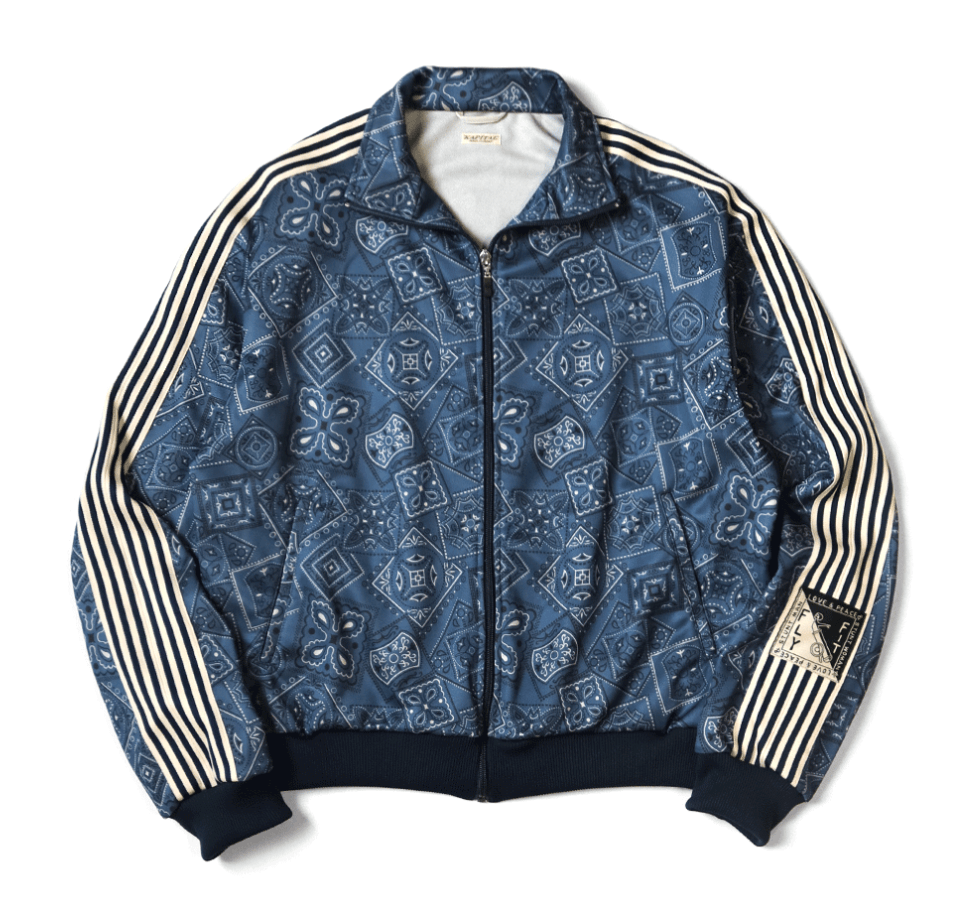 Kapital Smooth Jersey COOKIE Bandana Pattern Track JKT Navy Size US XL / EU 56 / 4 - 1 Thumbnail
