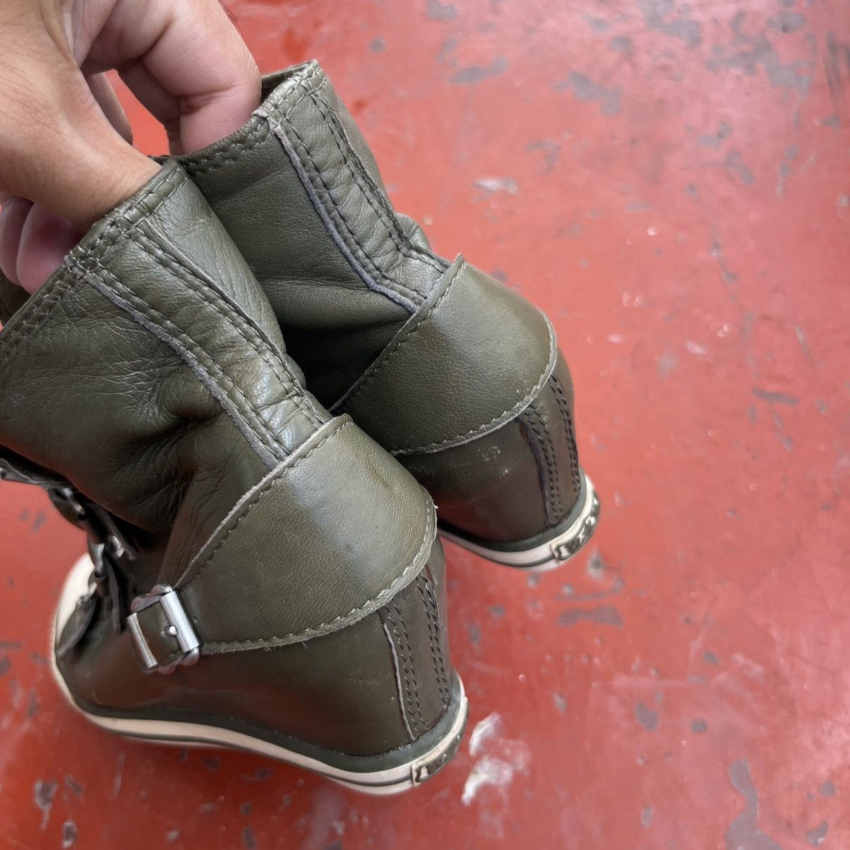 ASH Ash Belted Wedge Sneaker in Army Green Size US 6 / IT 36 - 4 Thumbnail