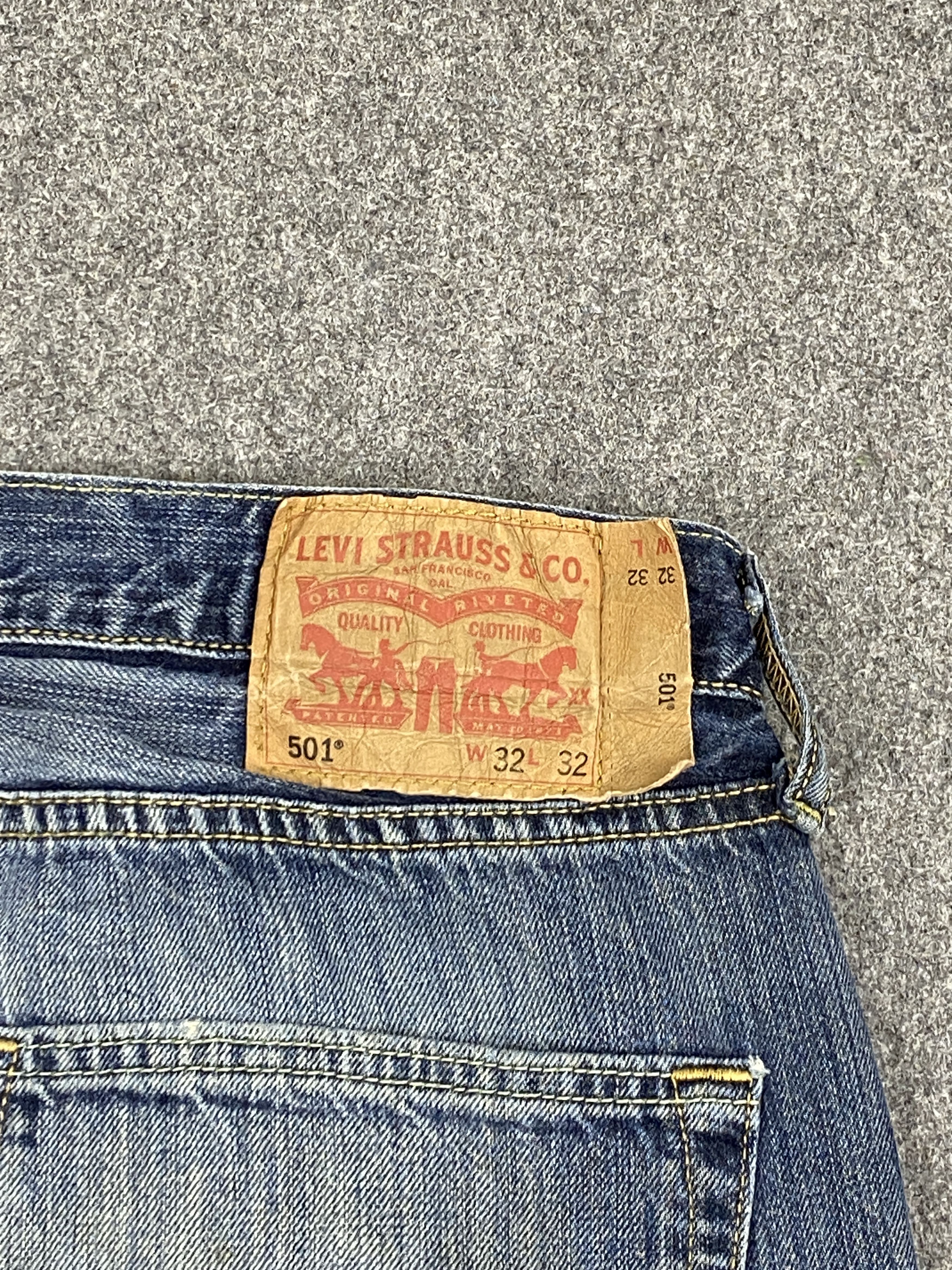 Levi's Distressed Vintage Levis 501 Denim Jeans DP2732 Size US 31 - 5 Thumbnail