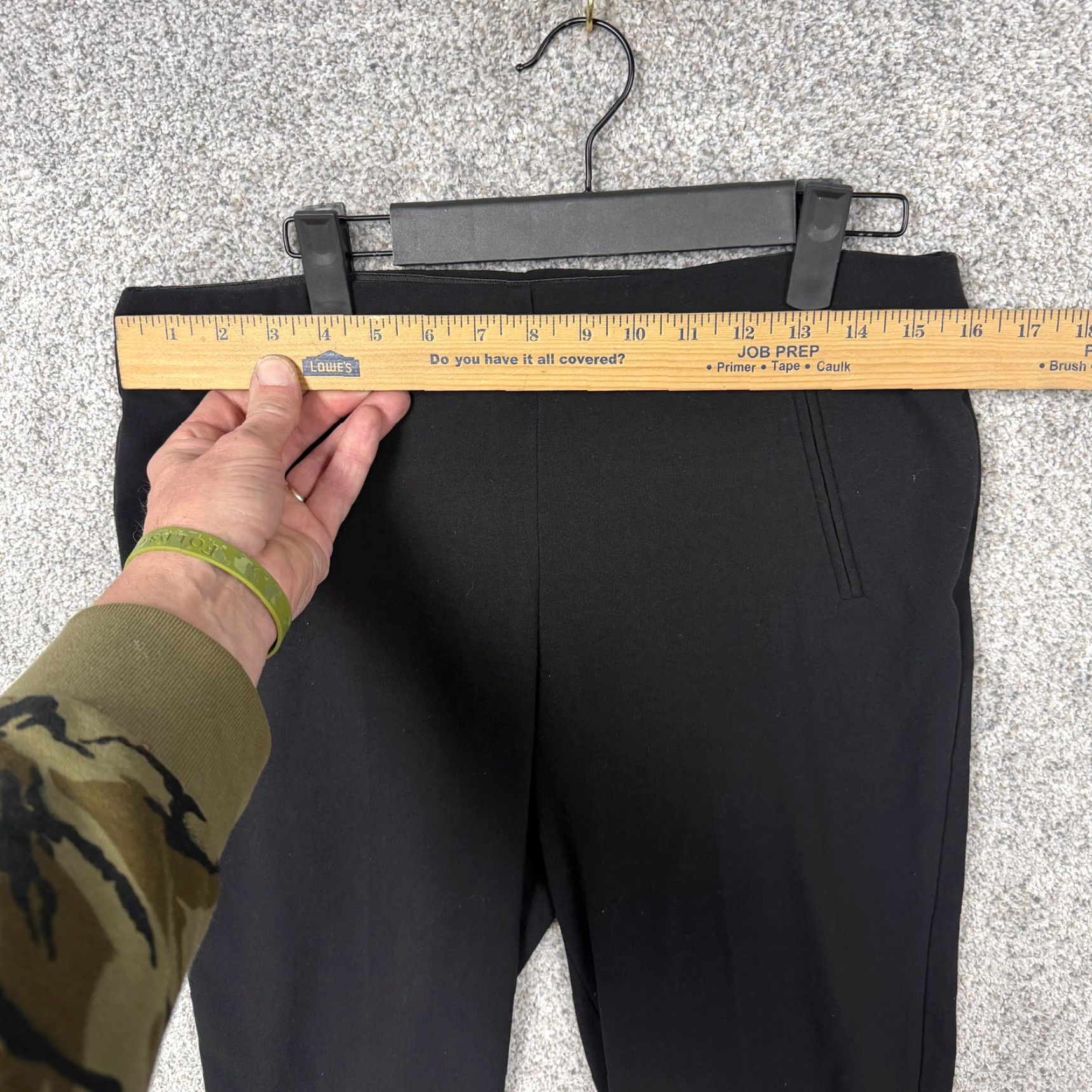 Vintage Style&co Dress Pants Womens 6S Black Ponte Straight Front Pockets Pull On 32x28.5 Office Casual Formal Mid Rise 8.5-10.5 in Womens Size 28" / US 6 / IT 42 - 2 Thumbnail