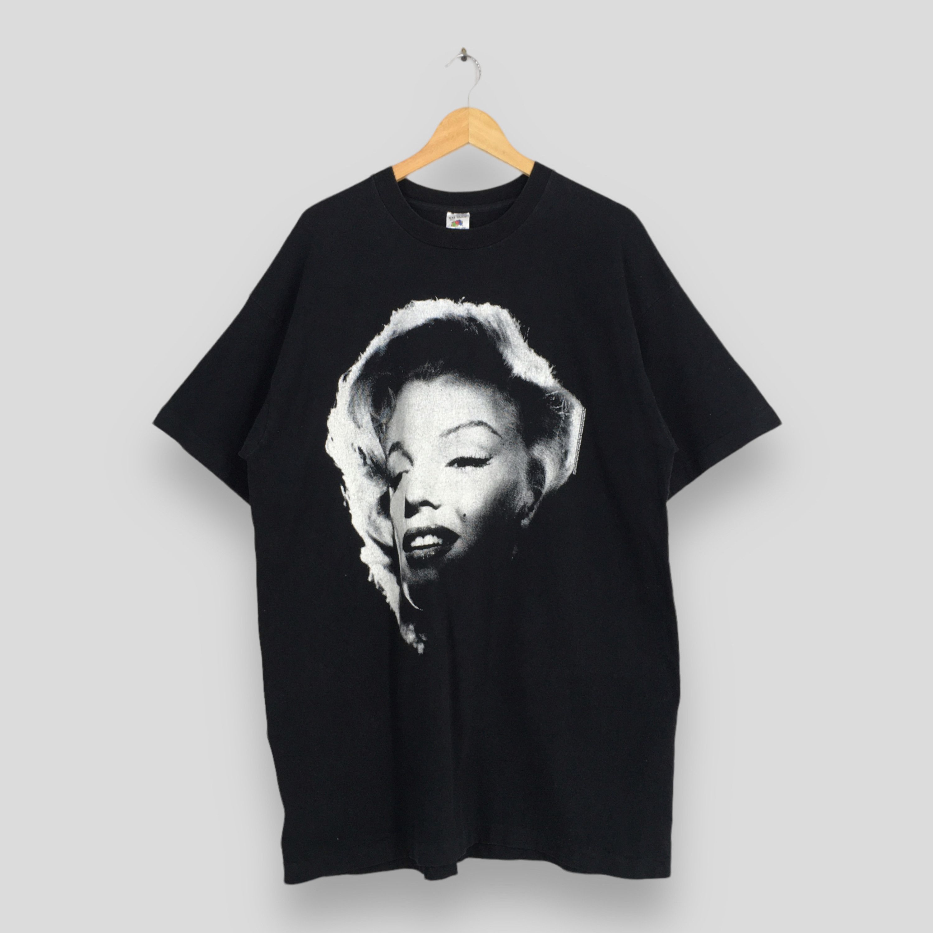 Fruit Of The Loom × Vintage Vintage 90s Iconic Marilyn Monroe Black T shirt XXLarge Size US XXL / EU 58 / 5 - 1 Thumbnail