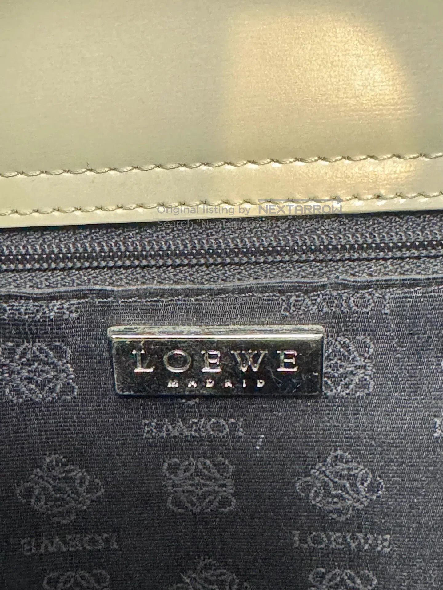 Loewe Loewe Museum Black Logo Khaki Clutch 95new Auth/ Size ONE SIZE - 8 Thumbnail