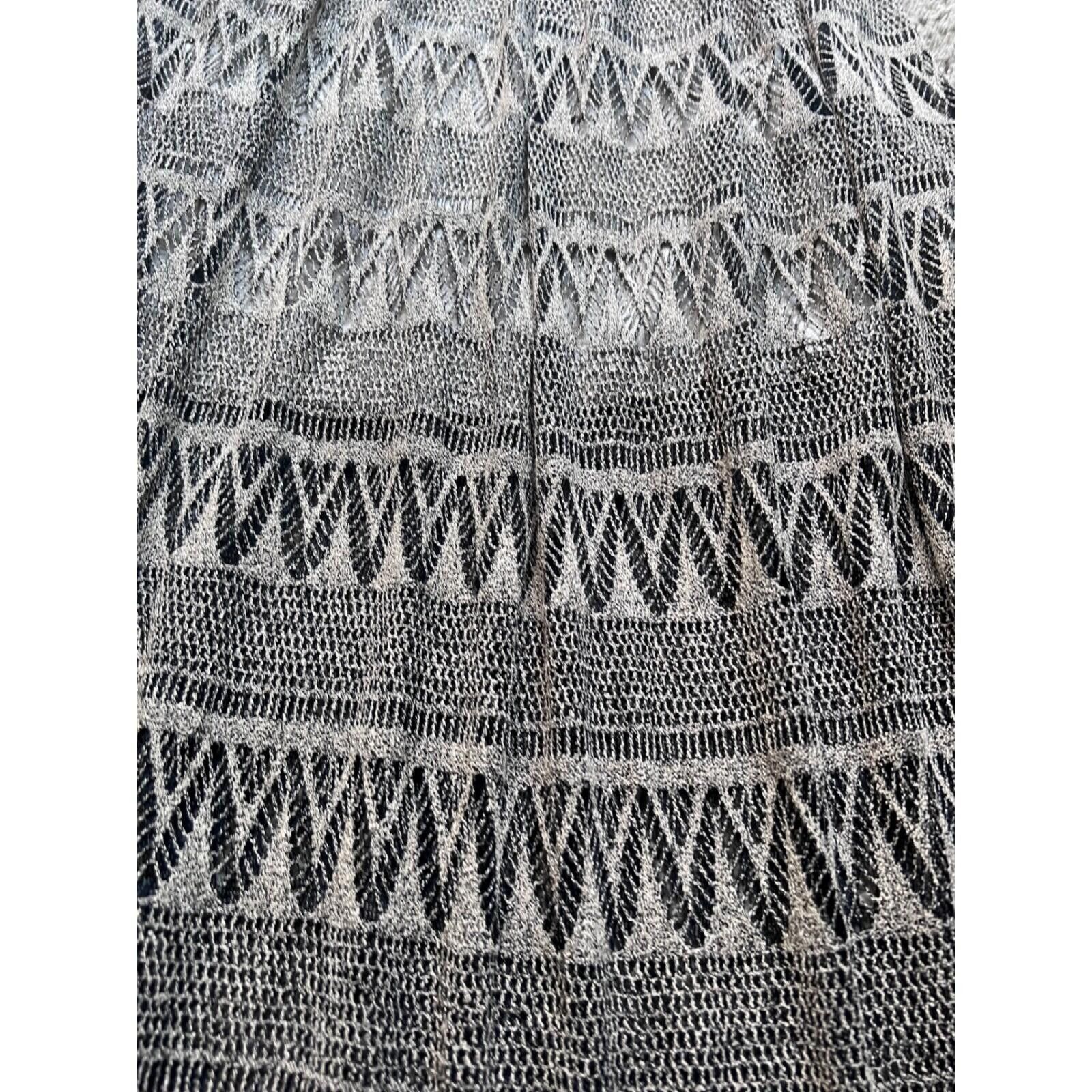 Other Miss Me Maxi Skirt Womens S Silver Black NWT Metallic Size 28" / US 6 / IT 42 - 2 Thumbnail