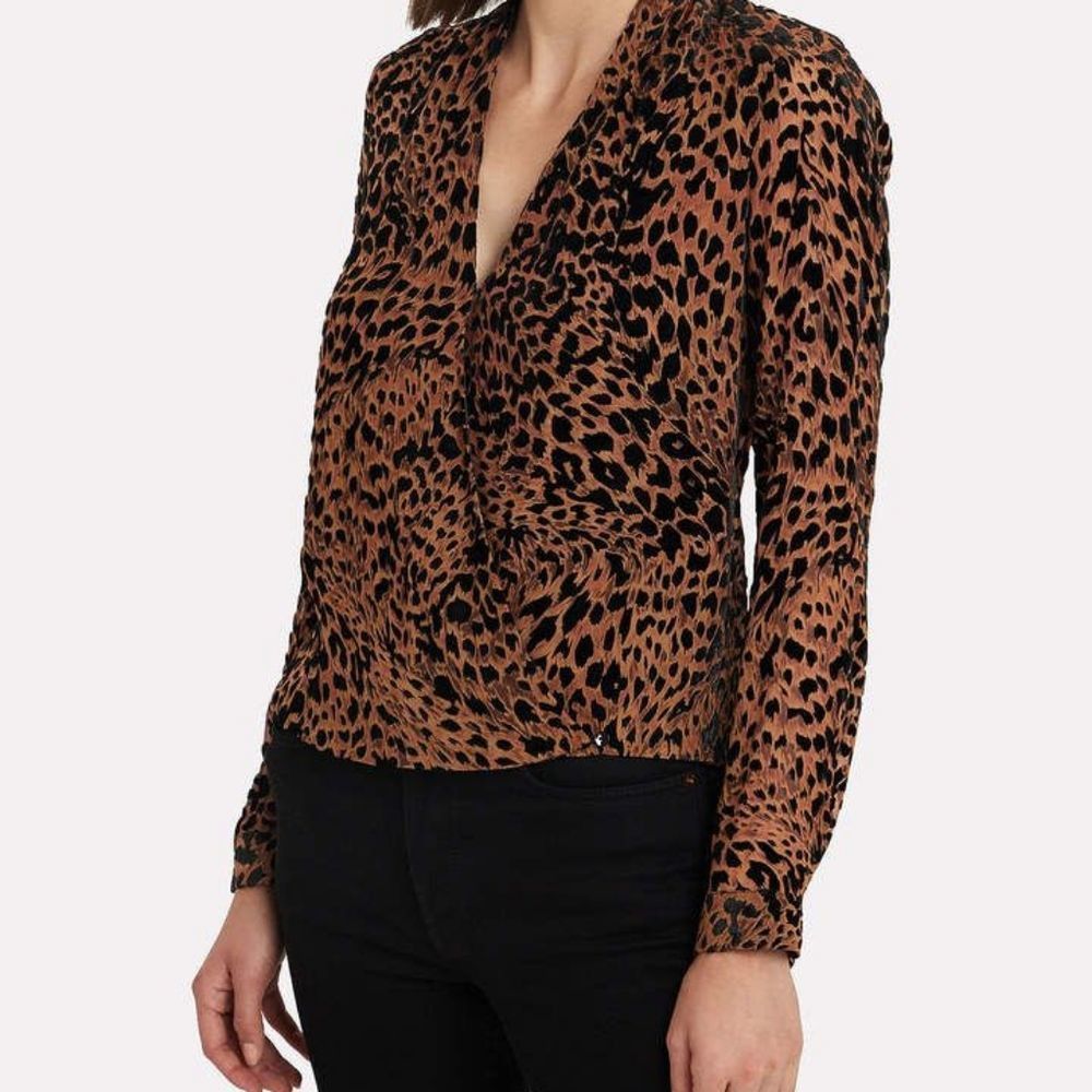 L'AGENCE L'Agence Ladies Size Small Brown Lydia Animal Print Burnout Size S / US 4 / IT 40 - 6 Thumbnail