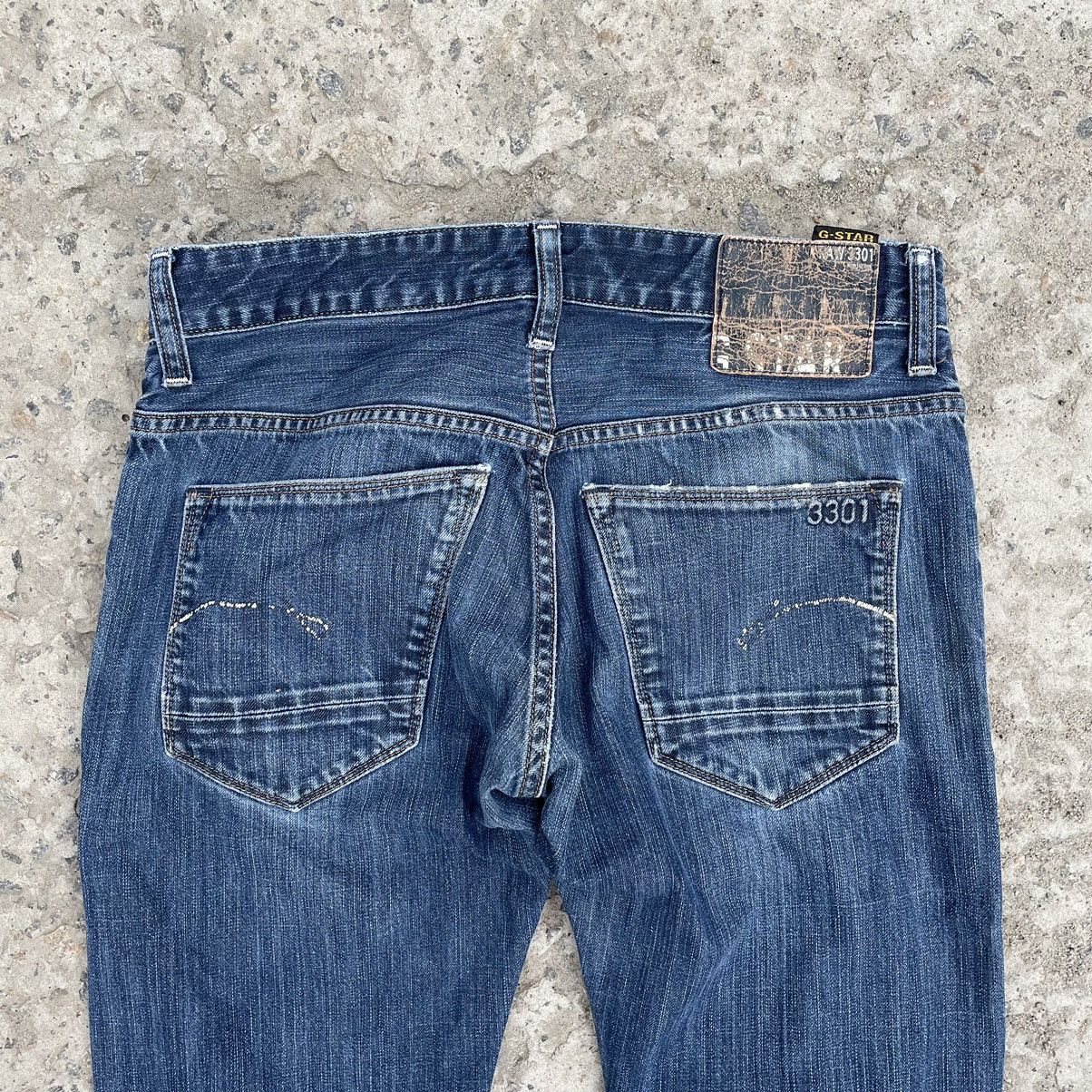G-Star × Vintage Vintage G Star Raw 3301 Jeans Size 32 Fitted Y2K Style USA Size US 32 / EU 48 - 11 Thumbnail