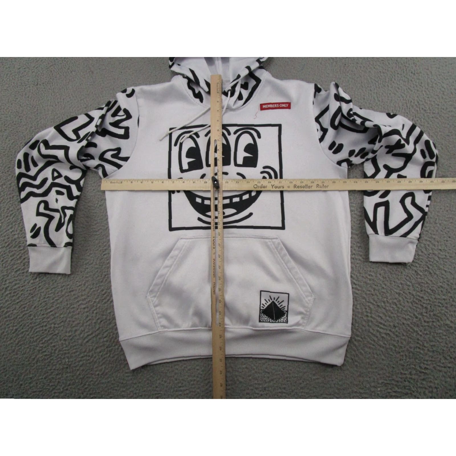 Members Only Keith Haring X Members Only All Over Graphic Print Hoodie M Mens Pullover Hooded Multicolor Graphic Print 80s Art Hip Hop Size M Size US M / EU 48-50 / 2 - 7 Thumbnail