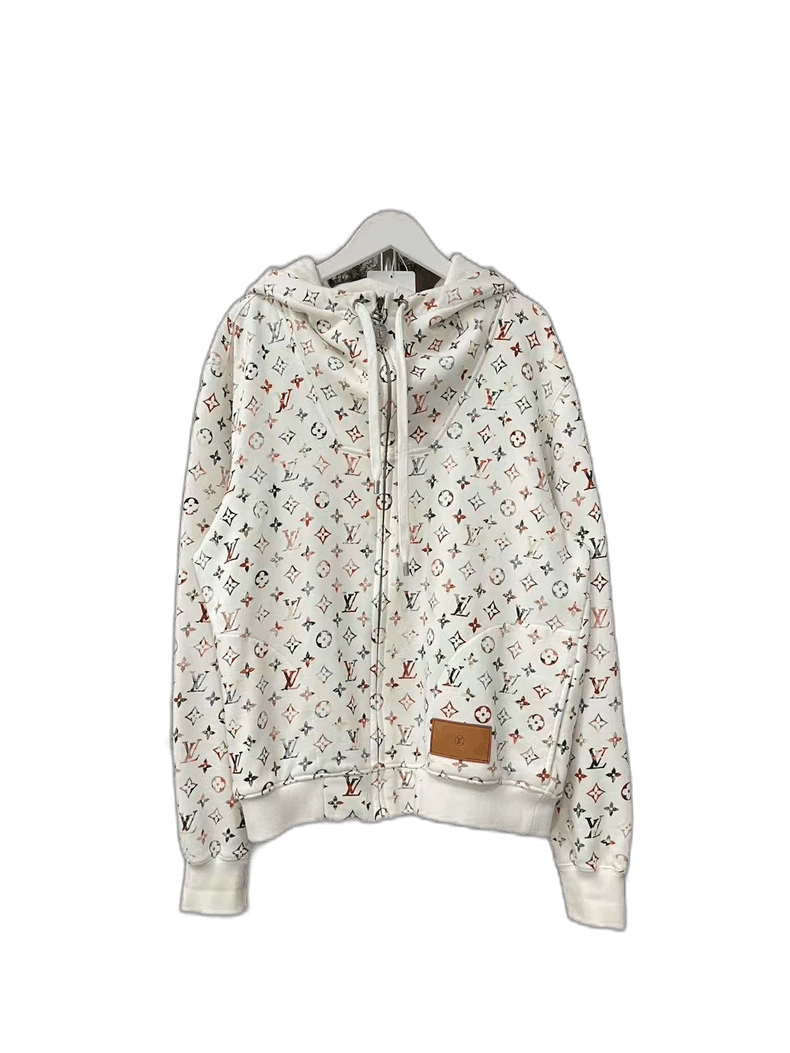Louis Vuitton Louis Vuitton White Multi-Color Hoodie Jacket-yf Size US S / EU 44-46 / 1 - 1 Thumbnail