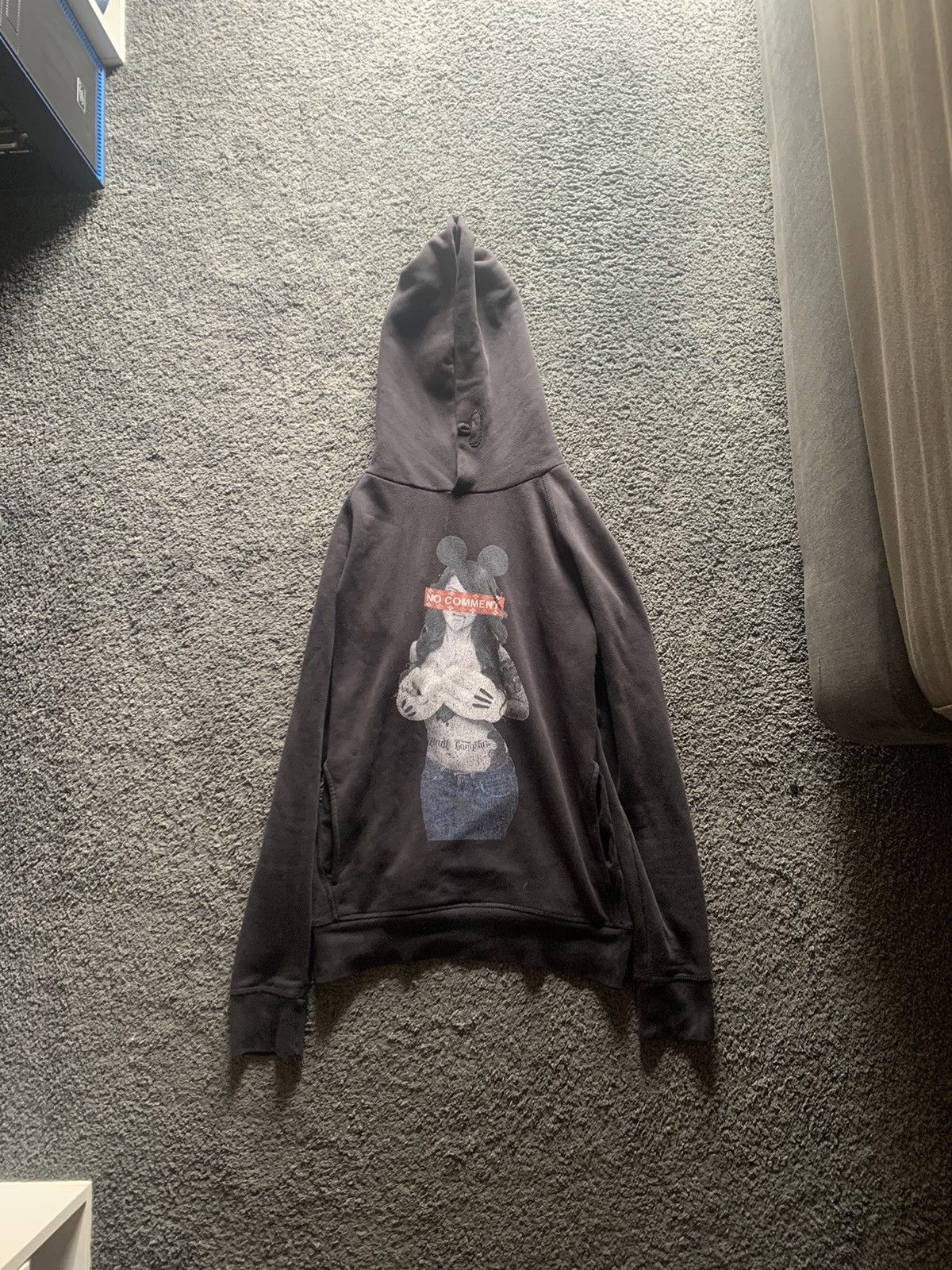 image of 5351 Pour Les Hommes x Comme Des Garcons No Comment Hoodie in Black, Men's (Size Small)