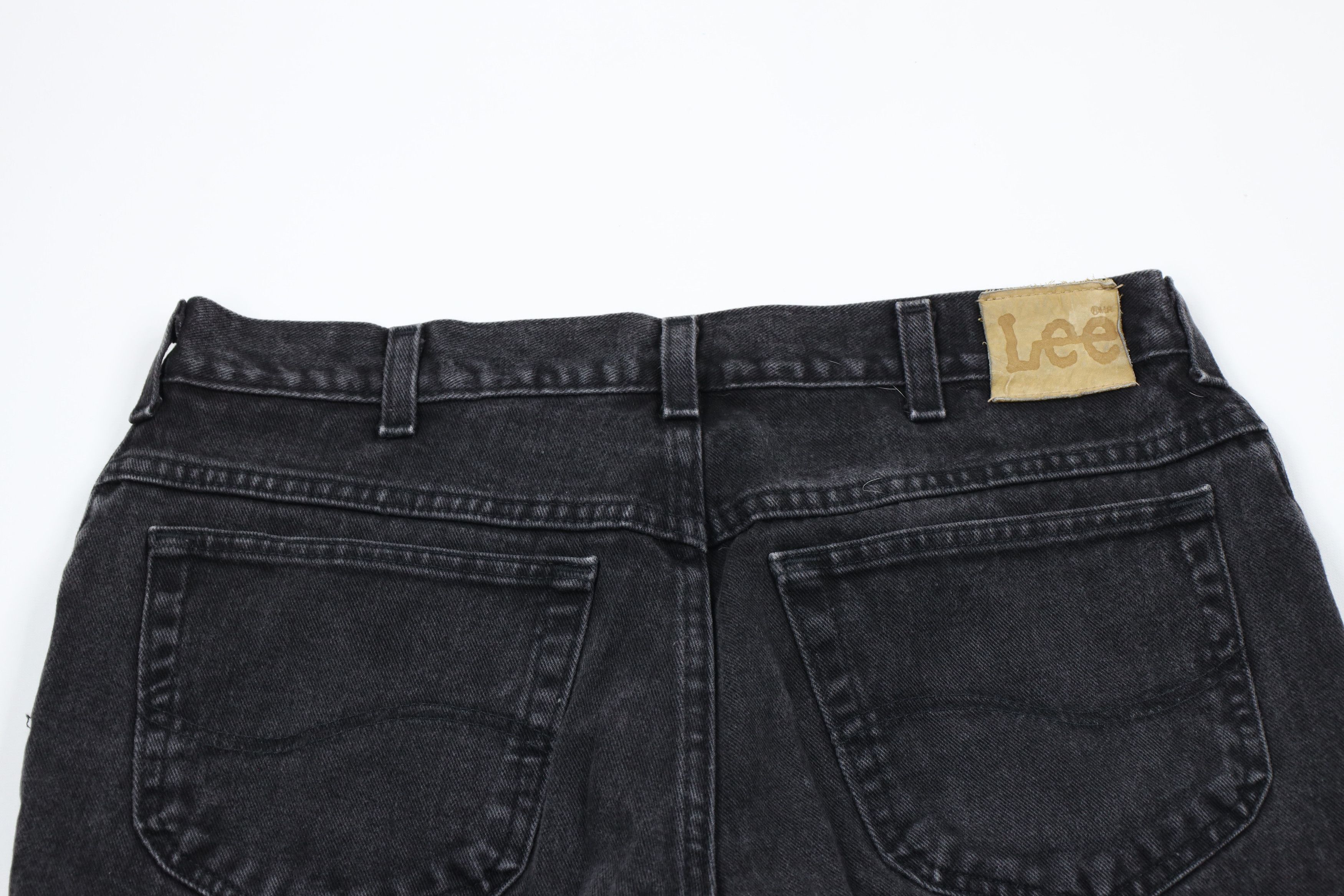 Lee × Vintage Vintage 90s Lee Straight Leg Denim Jeans Black Cotton Size US 34 / EU 50 - 9 Thumbnail