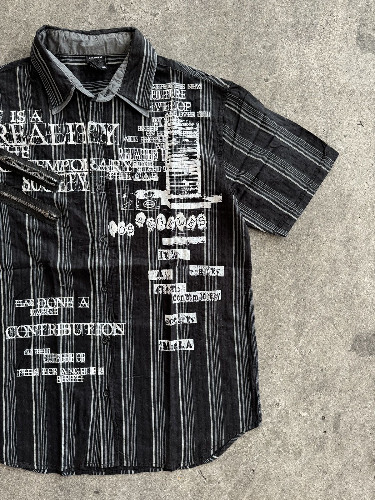 Japanese Brand Shirt Button Ups Impala Seditionaries Poem Cyber Gothic Punk Size US XL / EU 56 / 4 - 3 Thumbnail
