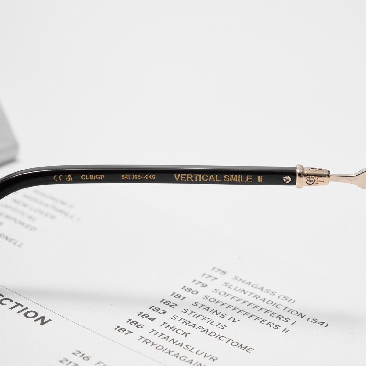 Chrome Hearts CHROME HEARTS VERTICAL SMILE II CLASSIC BROWN - GOLD PLATED GLASSES Size ONE SIZE - 5 Thumbnail