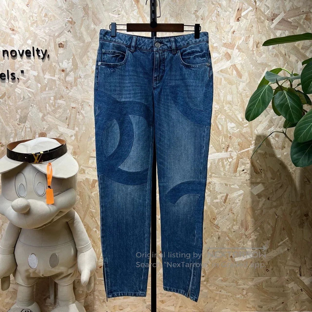 Chanel chanel logo denim pants with unique cut. Size 37" - 1 Thumbnail
