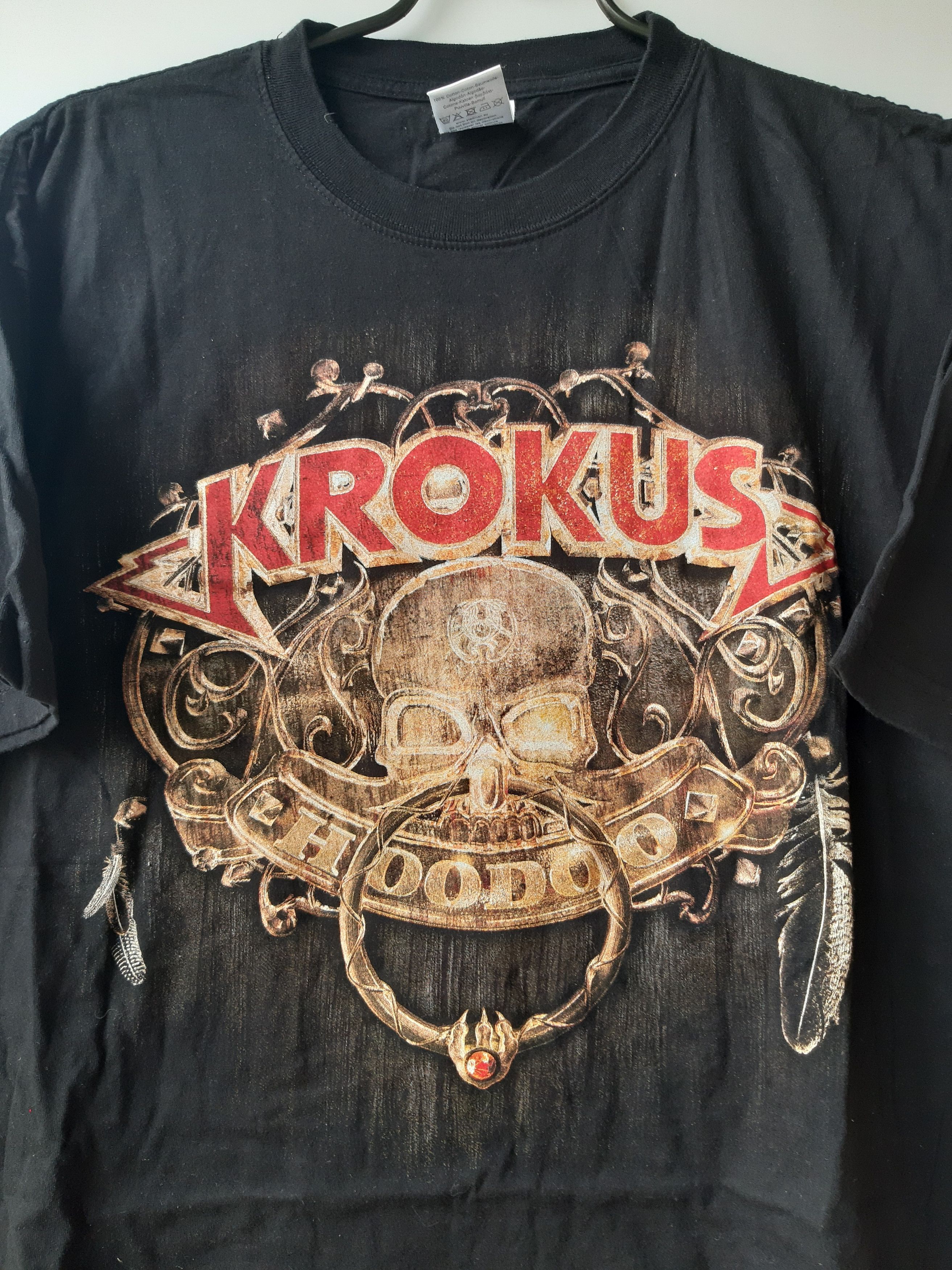 Band Tees × Vintage Vintage Krokus Skull Full Print T-shirt Size US XL / EU 56 / 4 - 2 Thumbnail