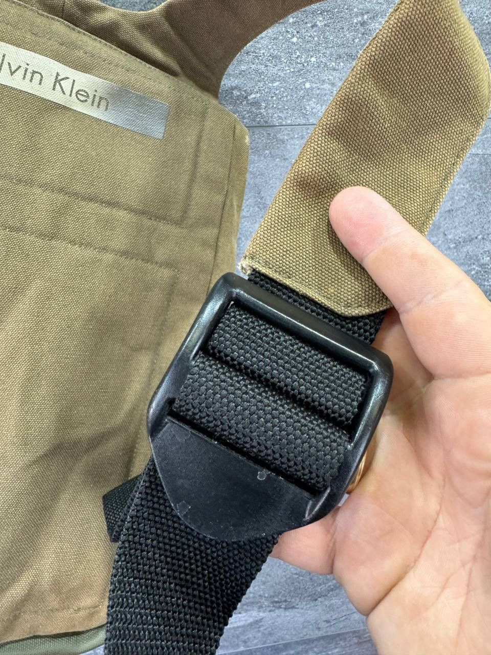 Calvin Klein Canvas Shoulder Backpack Calvin Klein Vintage Rare Y2K Drill Size ONE SIZE - 9 Thumbnail