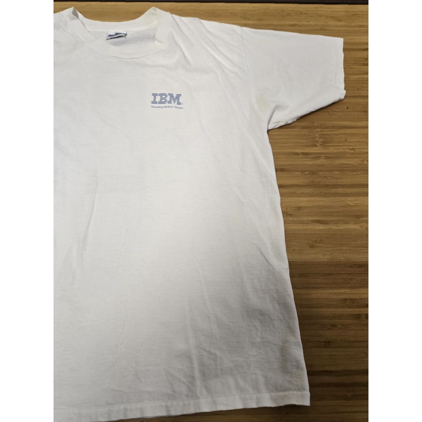 Gildan VINTAGE IBM Shirt Mens XL White Networking Hardware PCI Token Ring Promo 90s Size US XL / EU 56 / 4 - 2 Thumbnail