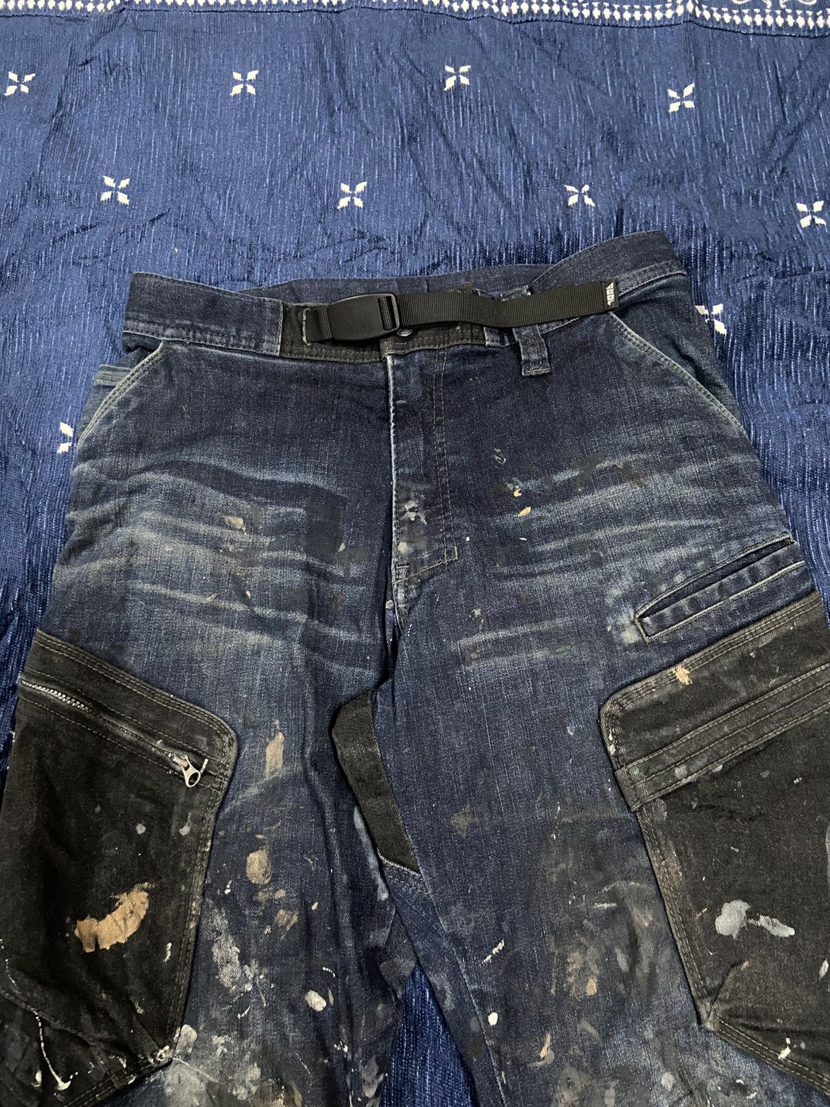 Japanese Brand Distressed Trashed Double Knee Style Paint Art Hedi Slimane Size US 30 / EU 46 - 2 Thumbnail