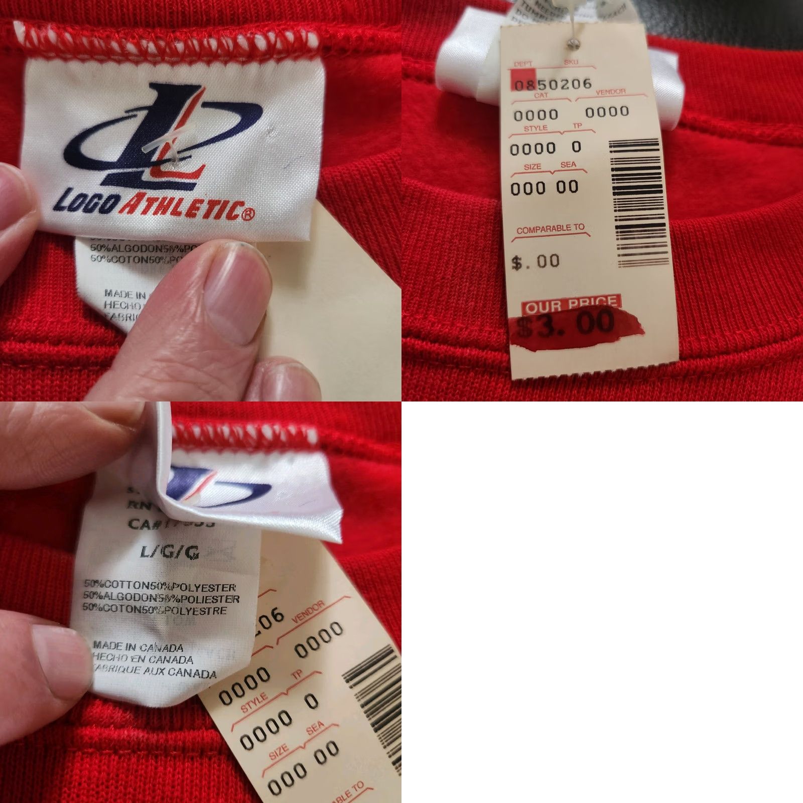 Logo Athletic VINTAGE Logo Athletic Sweatshirt Pullover Mens L Ohio State Buckeyes Red 90s Logo Athletic Mens L Size US L / EU 52-54 / 3 - 8 Thumbnail