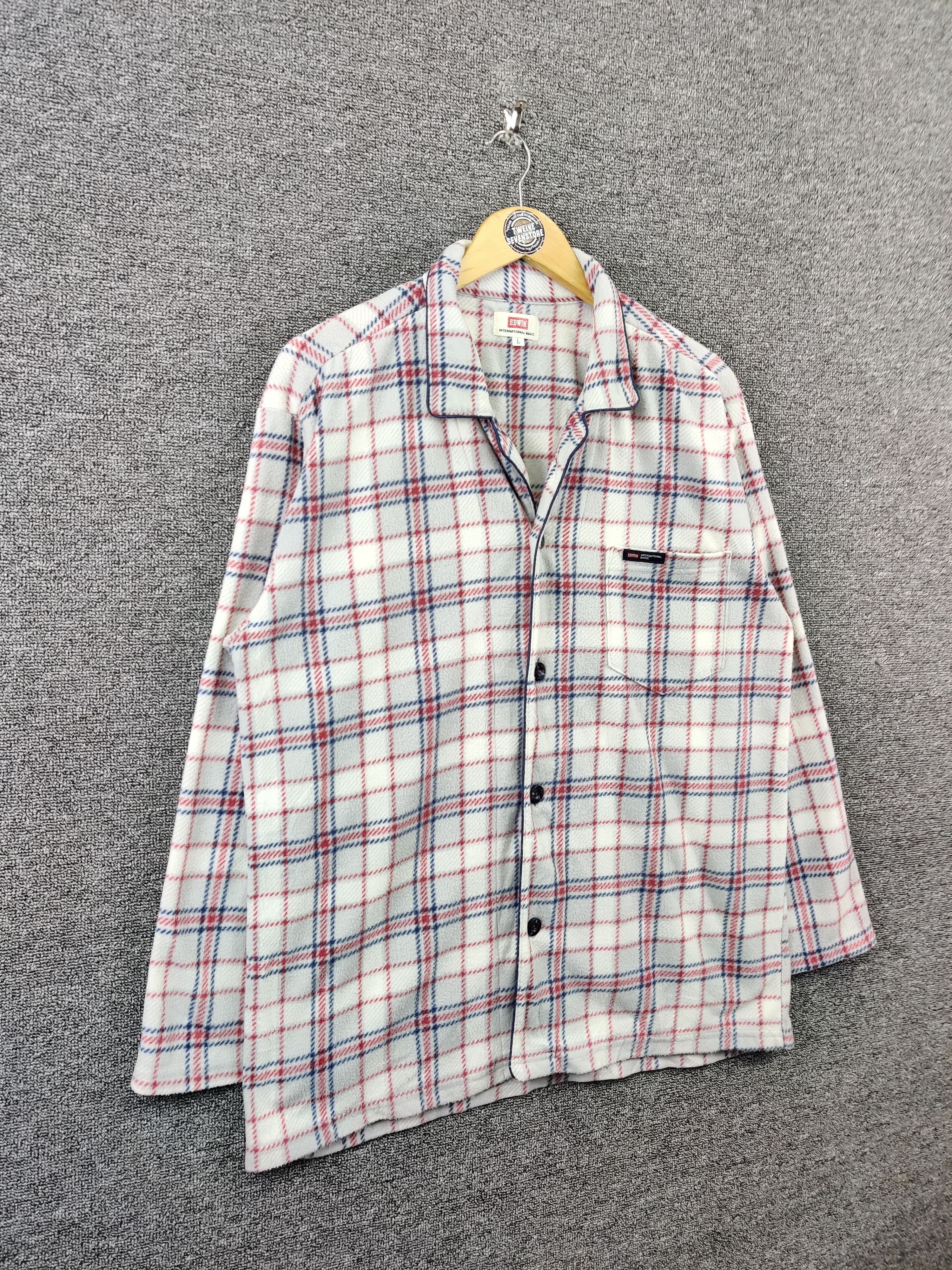 Edwin Vintage Edwin Fleece Flannel Shirt Button Ups Shirt Size US L / EU 52-54 / 3 - 5 Thumbnail